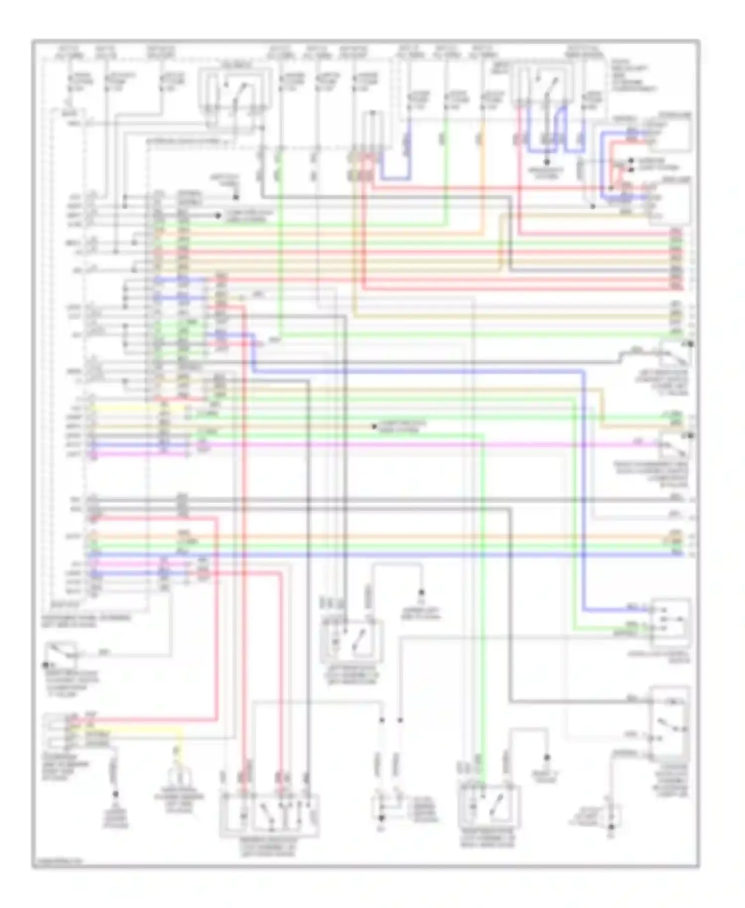 Avalon Toyota XX30 facelift (2007-2010): Power door locks circuit, without smart key system (1 of 2)