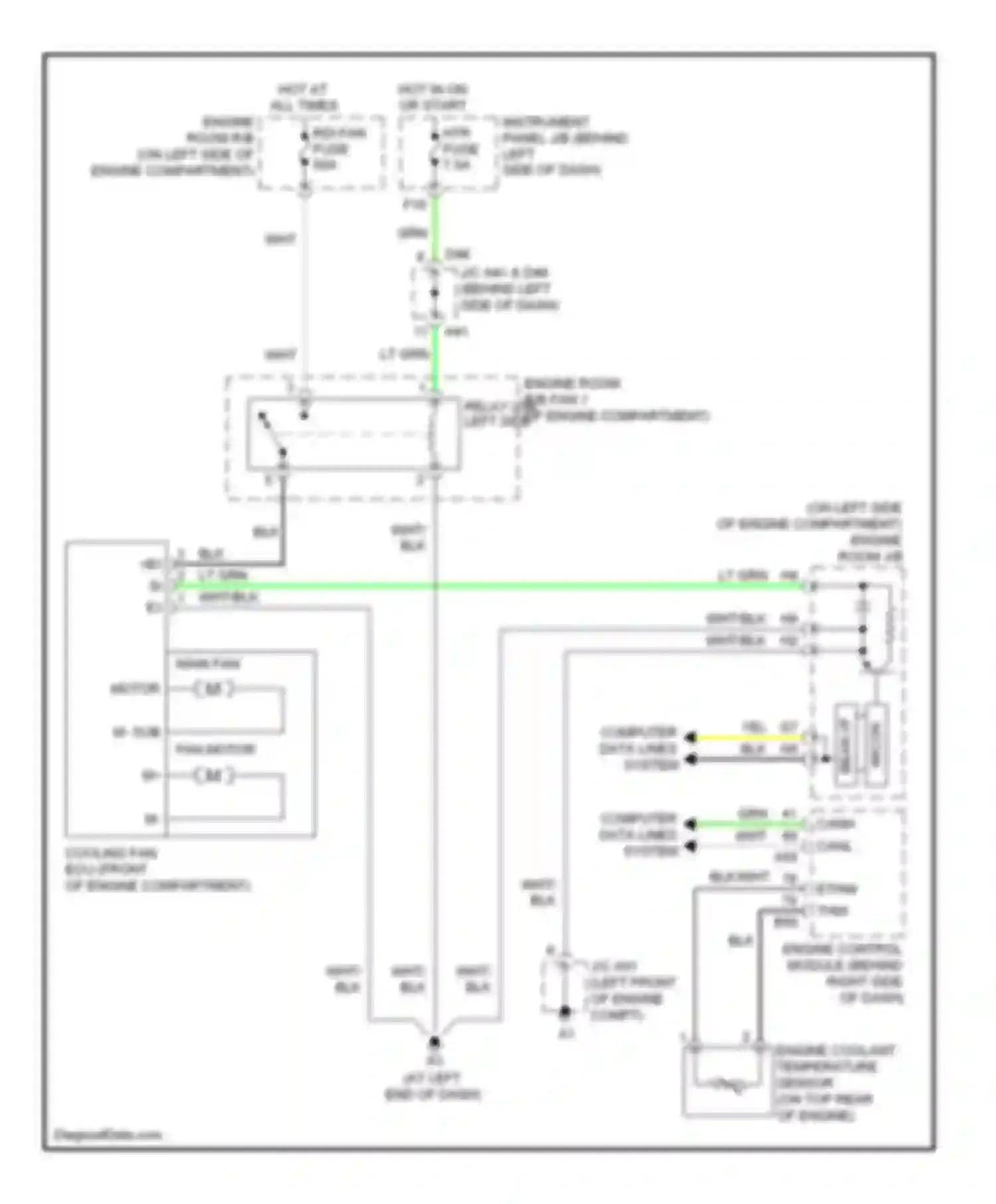 Wiring diagram blk/wht for Toyota Avalon XX30 facelift (2007-2010) (2 of 17)