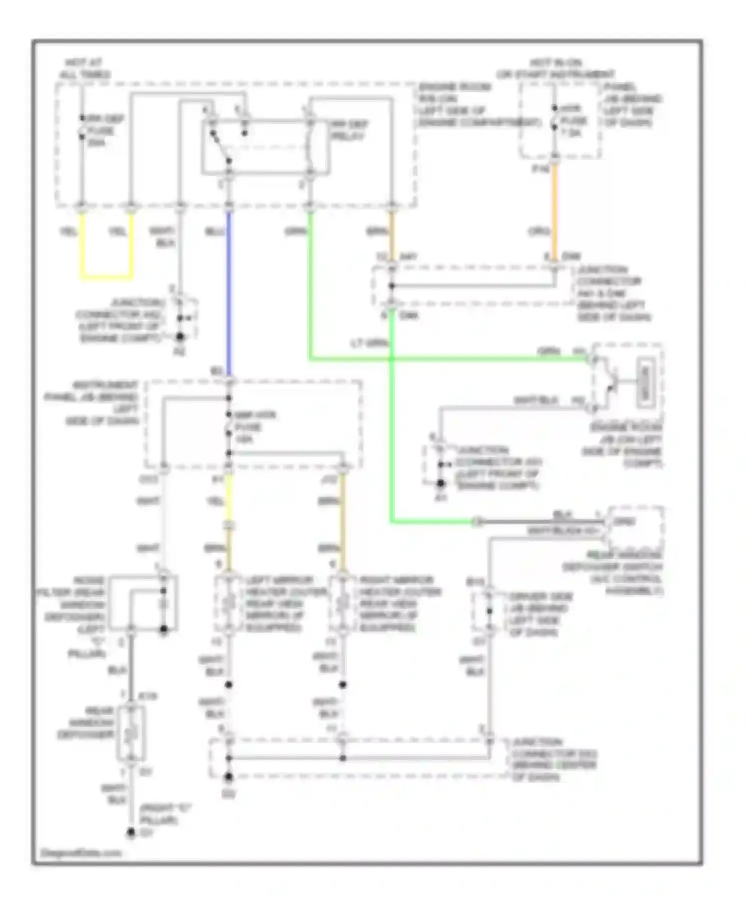 Wiring diagram junction connector for Toyota Avalon XX30 facelift (2007-2010) (5 of 13)