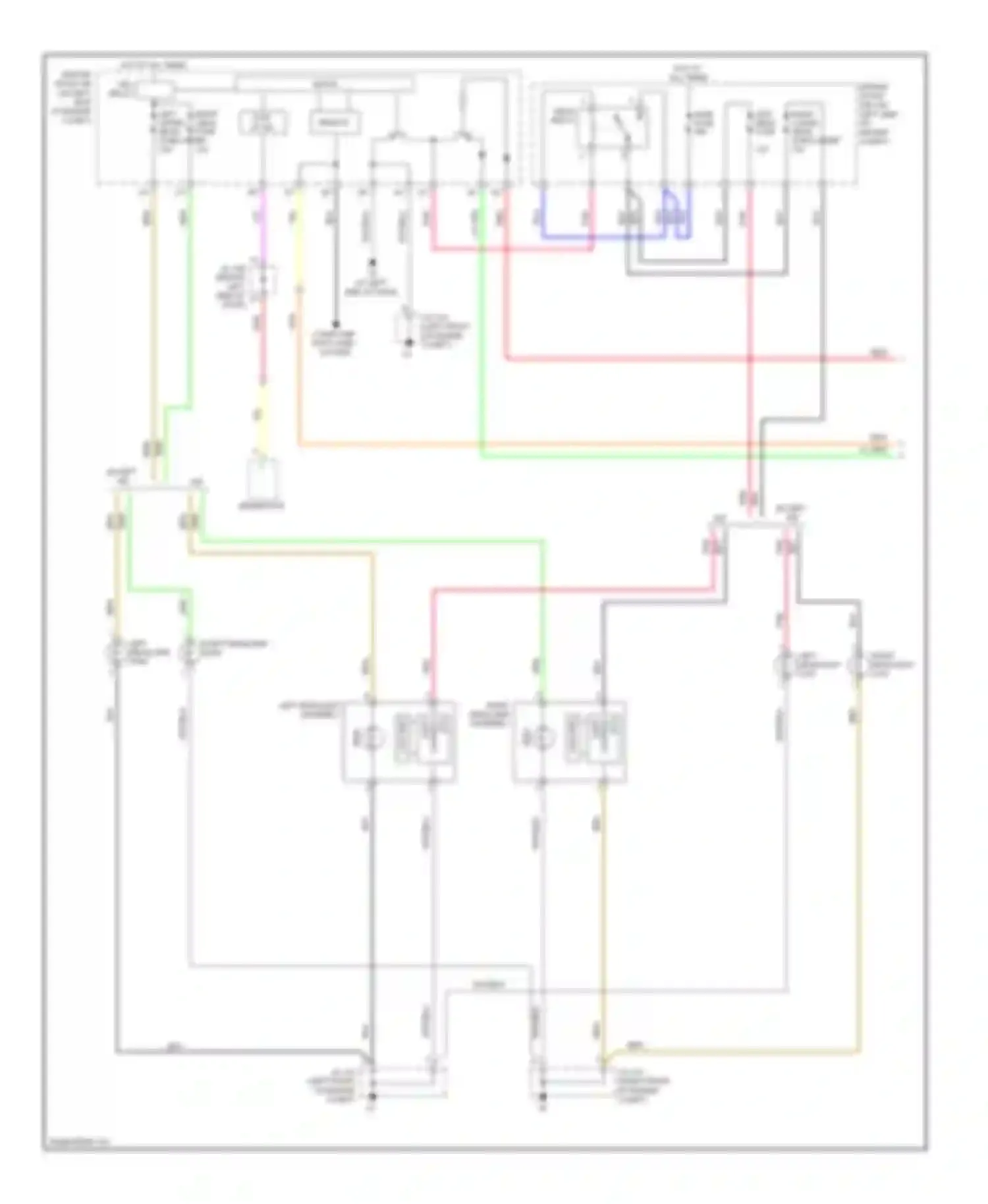 Wiring diagram left headlamp high right headlamp high for Toyota Avalon XX30 facelift (2007-2010) (1 of 1)