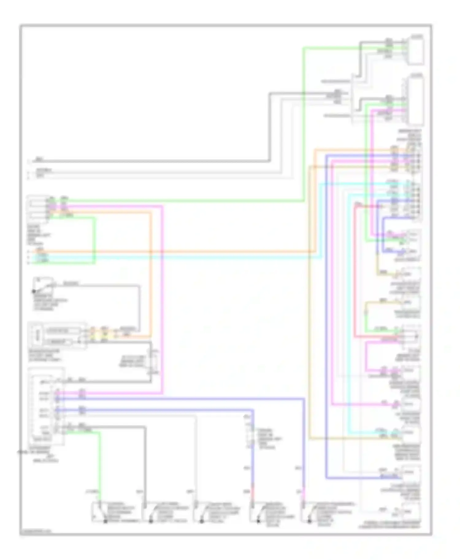 Wiring diagram multi-display for Toyota Avalon XX30 facelift (2007-2010) (2 of 4)