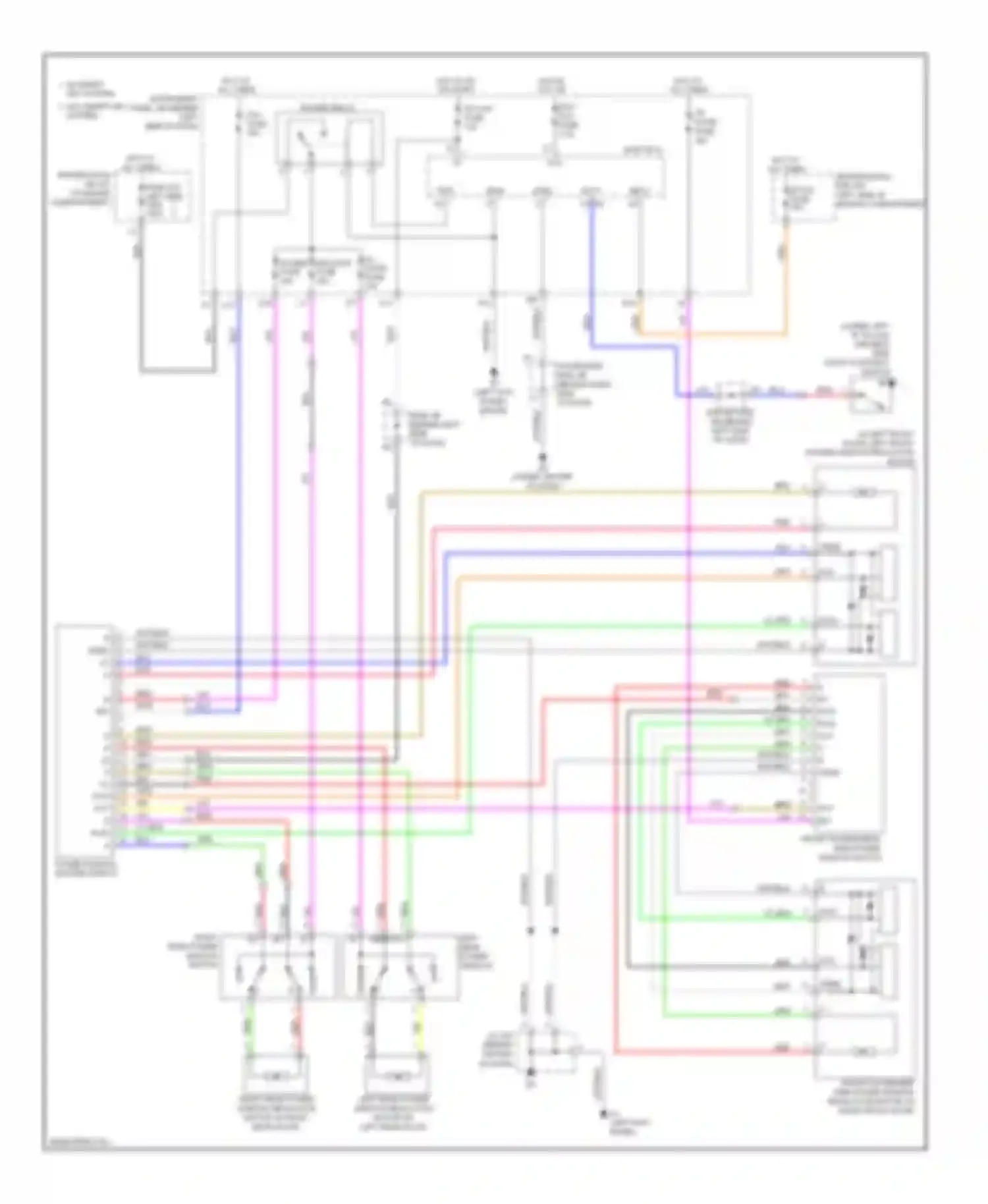 Wiring diagram power window master switch for Toyota Avalon XX30 facelift (2007-2010) (3 of 3)