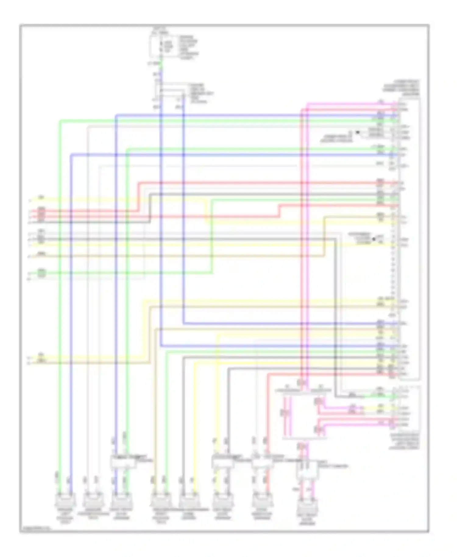 Wiring diagram right rear door left front speaker door speaker for Toyota Avalon XX30 facelift (2007-2010) (1 of 1)