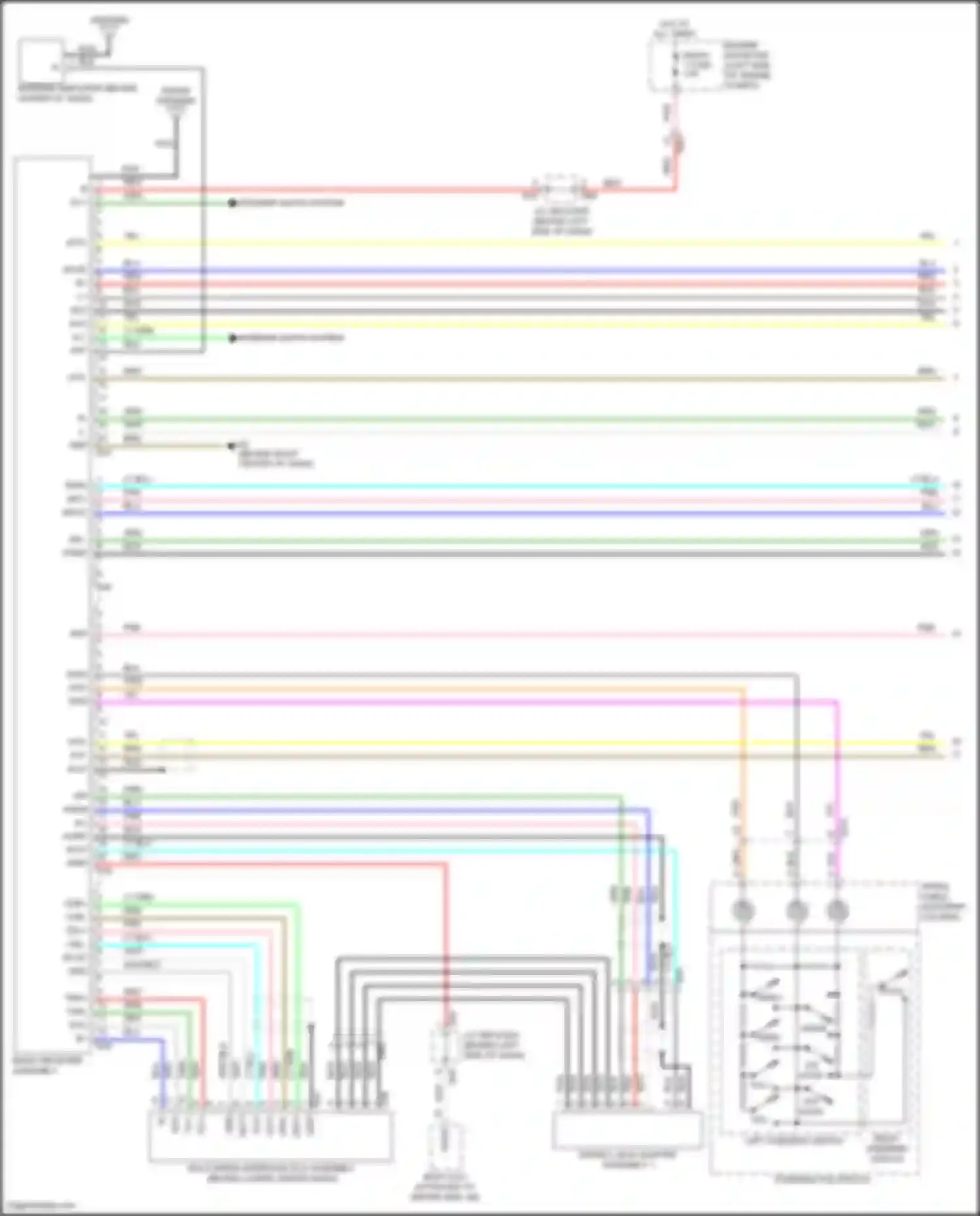 Avalon Toyota XX30 facelift 2 (2010-2012): Radio circuit, 12-speaker w/o navigation (1 of 3)