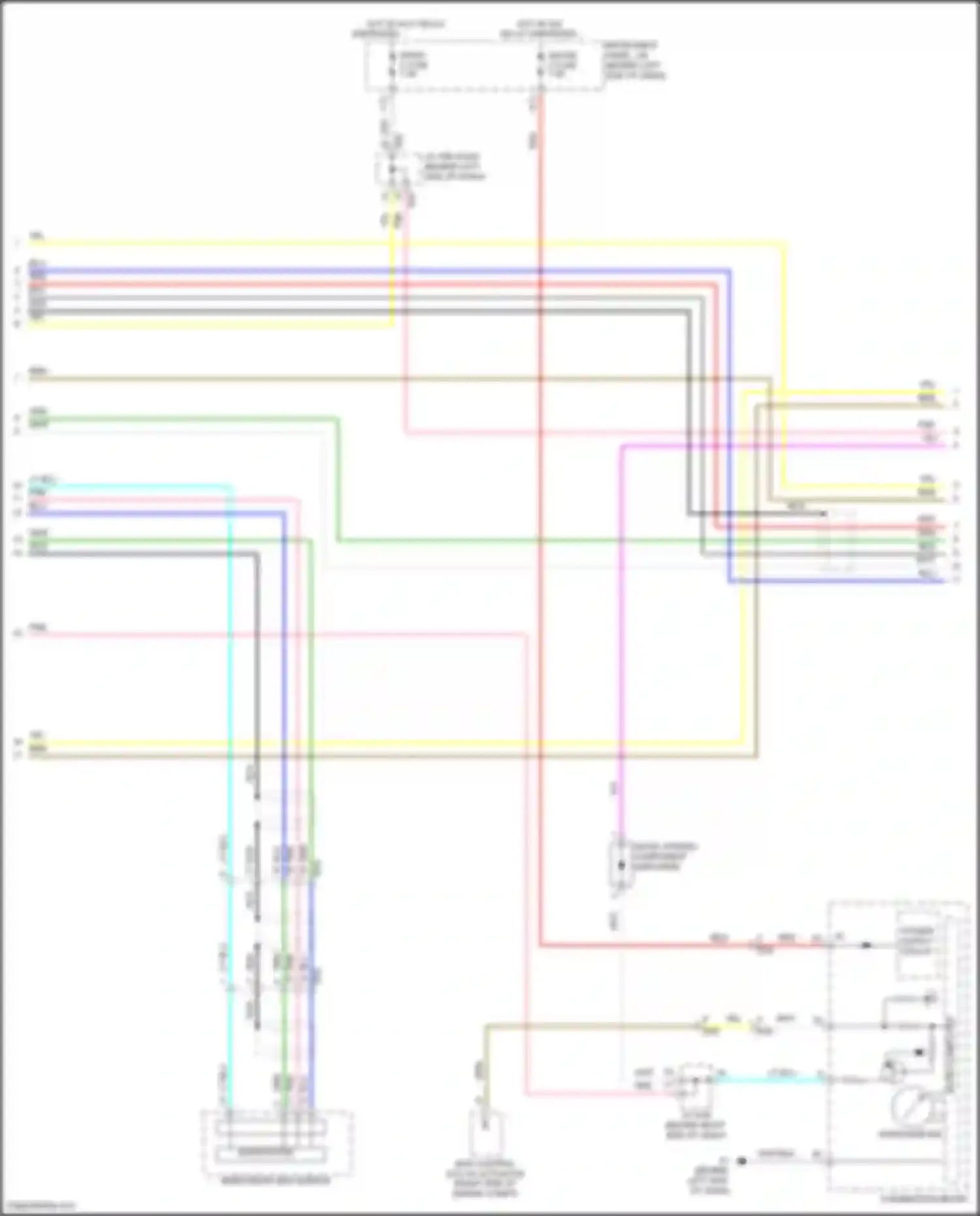 Avalon Toyota XX30 facelift 2 (2010-2012): Radio circuit, 12-speaker w/o navigation (2 of 3)