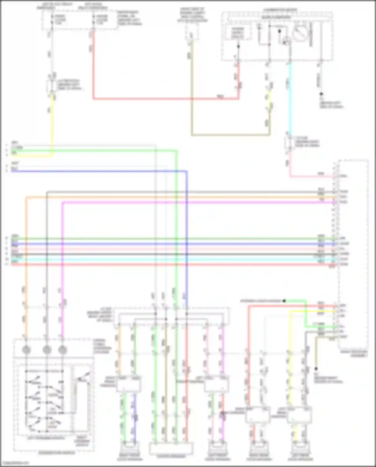 Avalon Toyota XX30 facelift 2 (2010-2012): Radio circuit, 9-speaker w/o navigation (2 of 2)