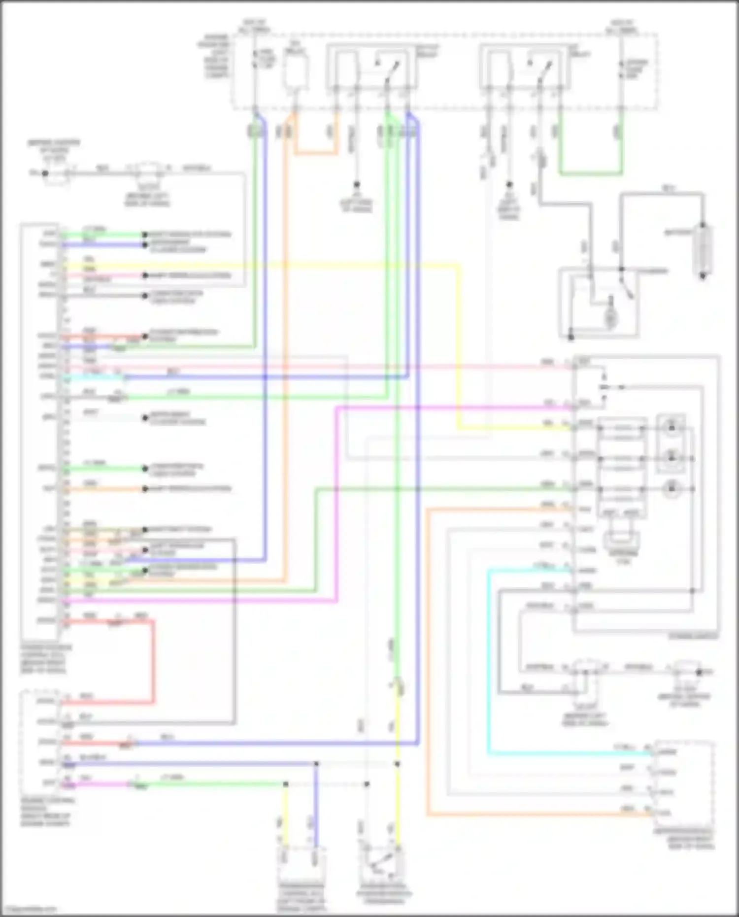 Avalon Toyota XX30 facelift 2 (2010-2012): Starting circuit, w/ smart key system