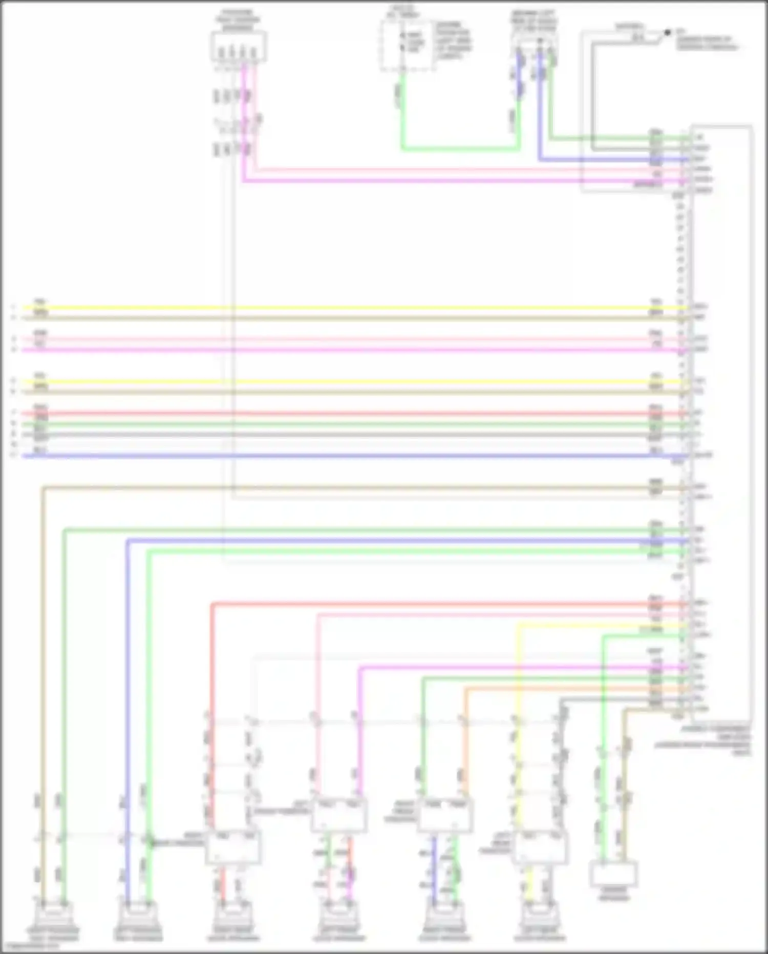 Wiring diagram right front tweeter for Toyota Avalon XX30 facelift 2 (2010-2012) (2 of 4)