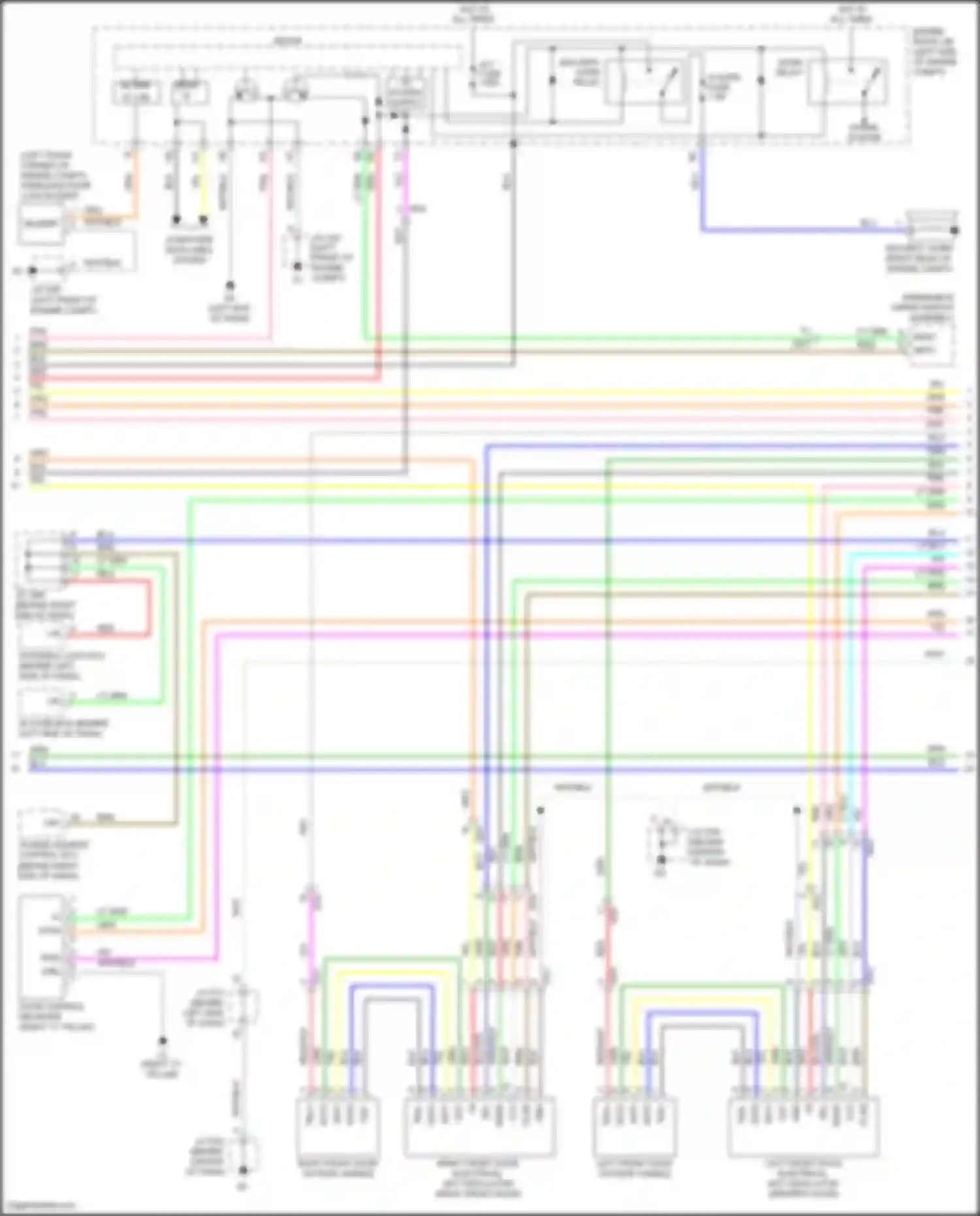 Wiring diagram security horn relay for Toyota Avalon XX30 facelift 2 (2010-2012) (5 of 6)