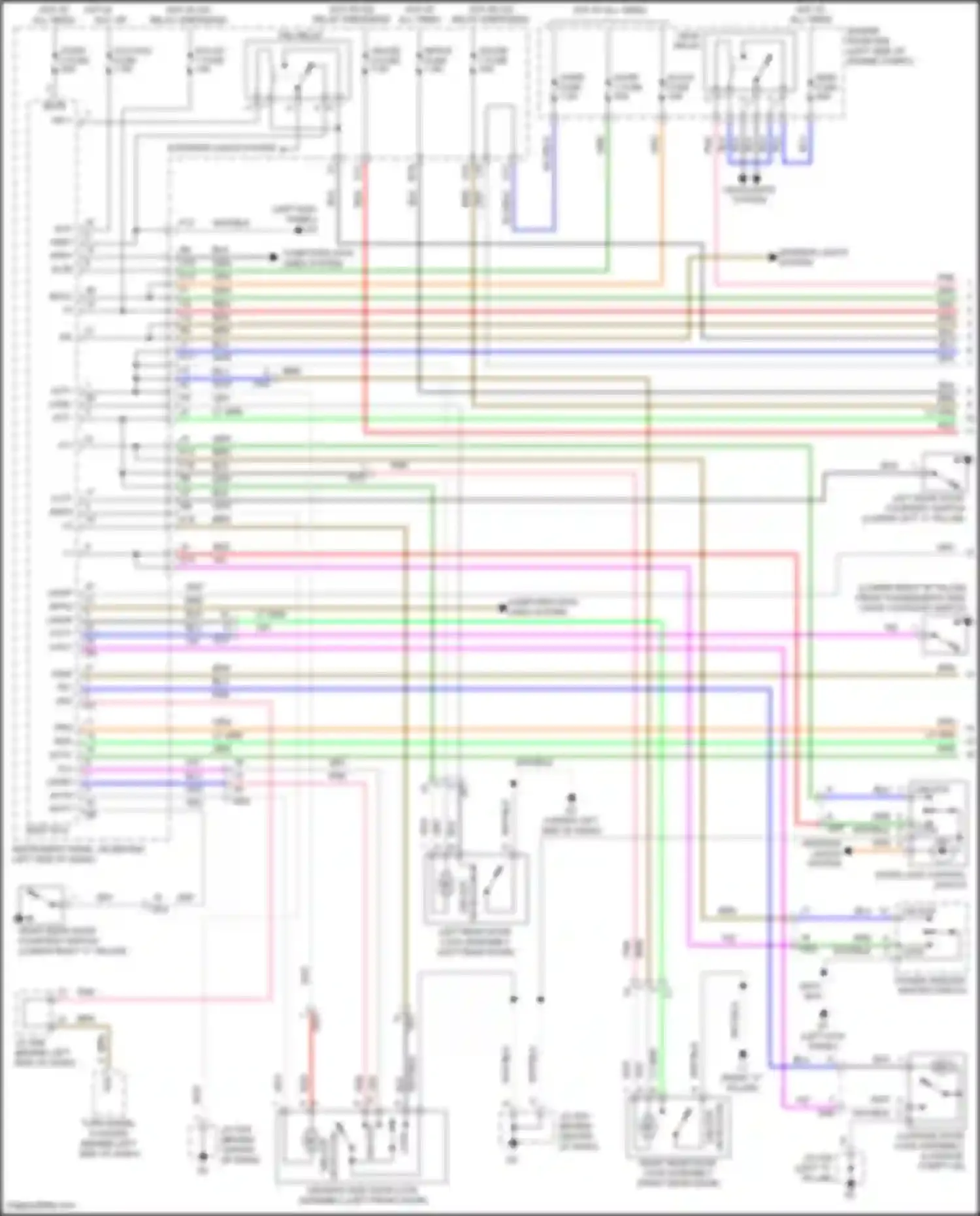 Wiring diagram tail relay for Toyota Avalon XX30 facelift 2 (2010-2012) (9 of 10)