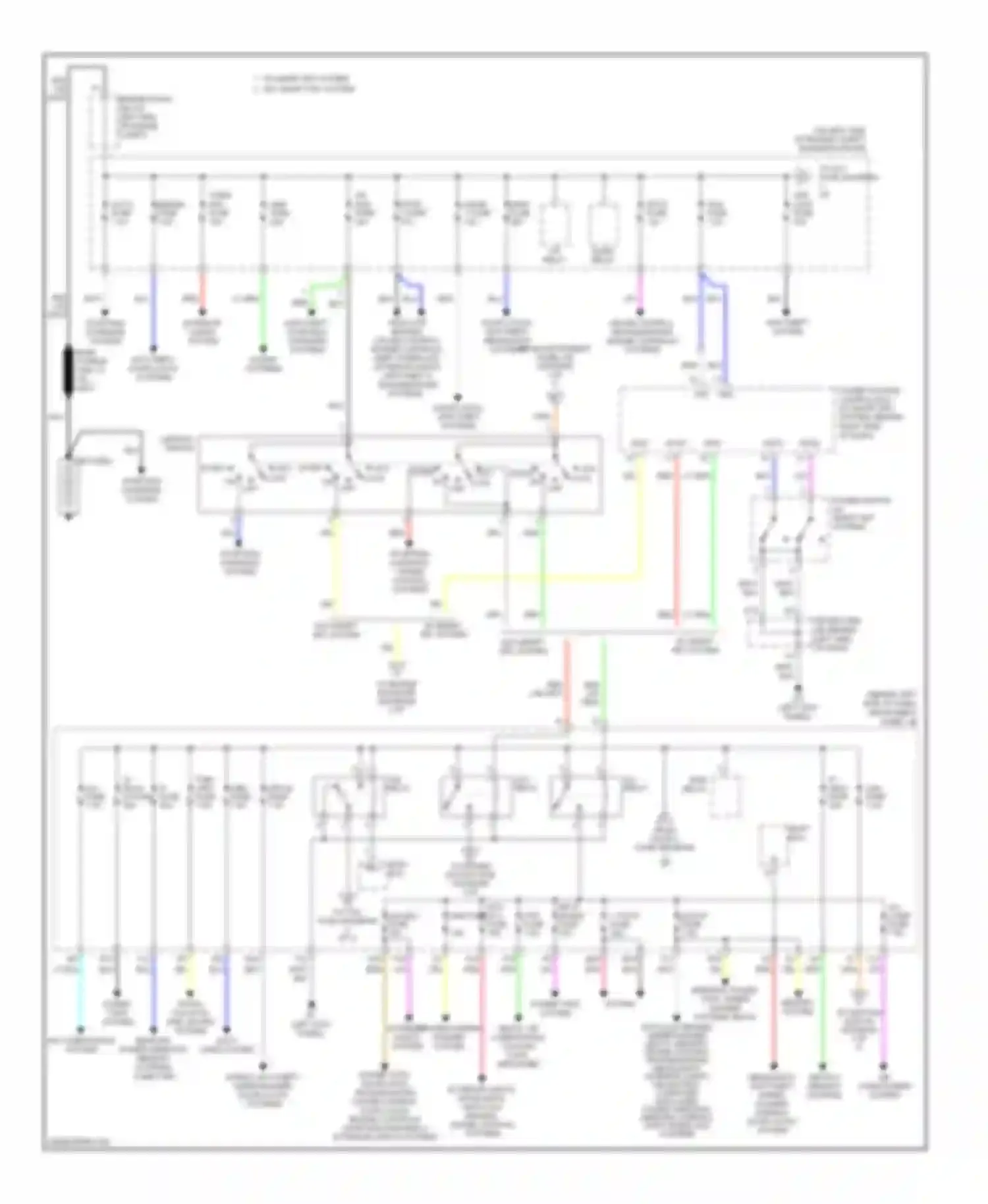 Avalon Toyota XX30 (2005-2007): Power distribution circuit (1 of 2)