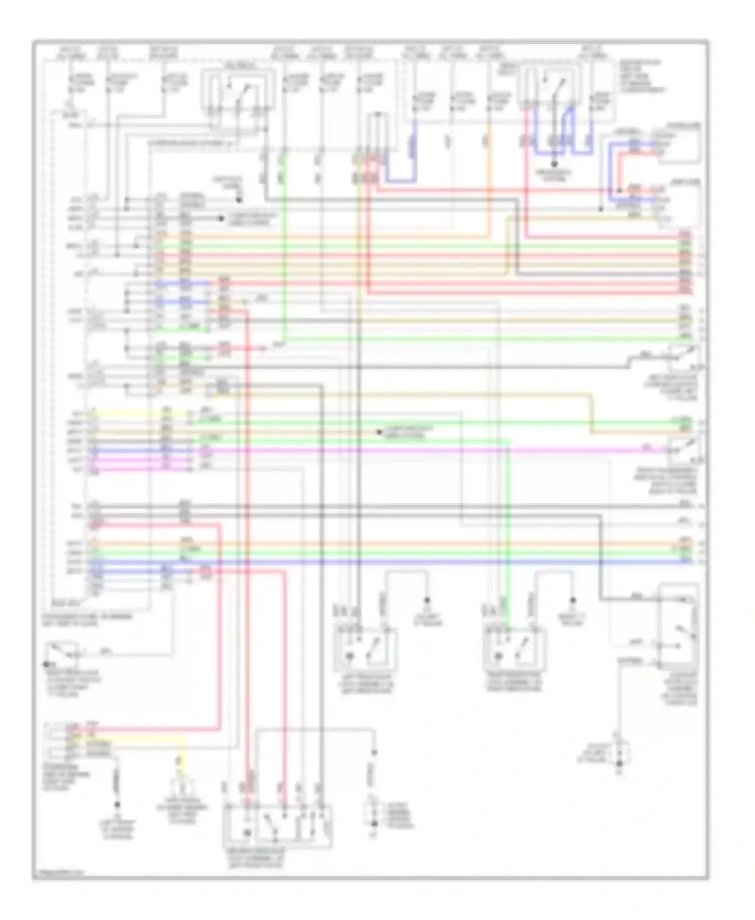 Avalon Toyota XX30 (2005-2007): Power door locks circuit, without smart key system (1 of 2)