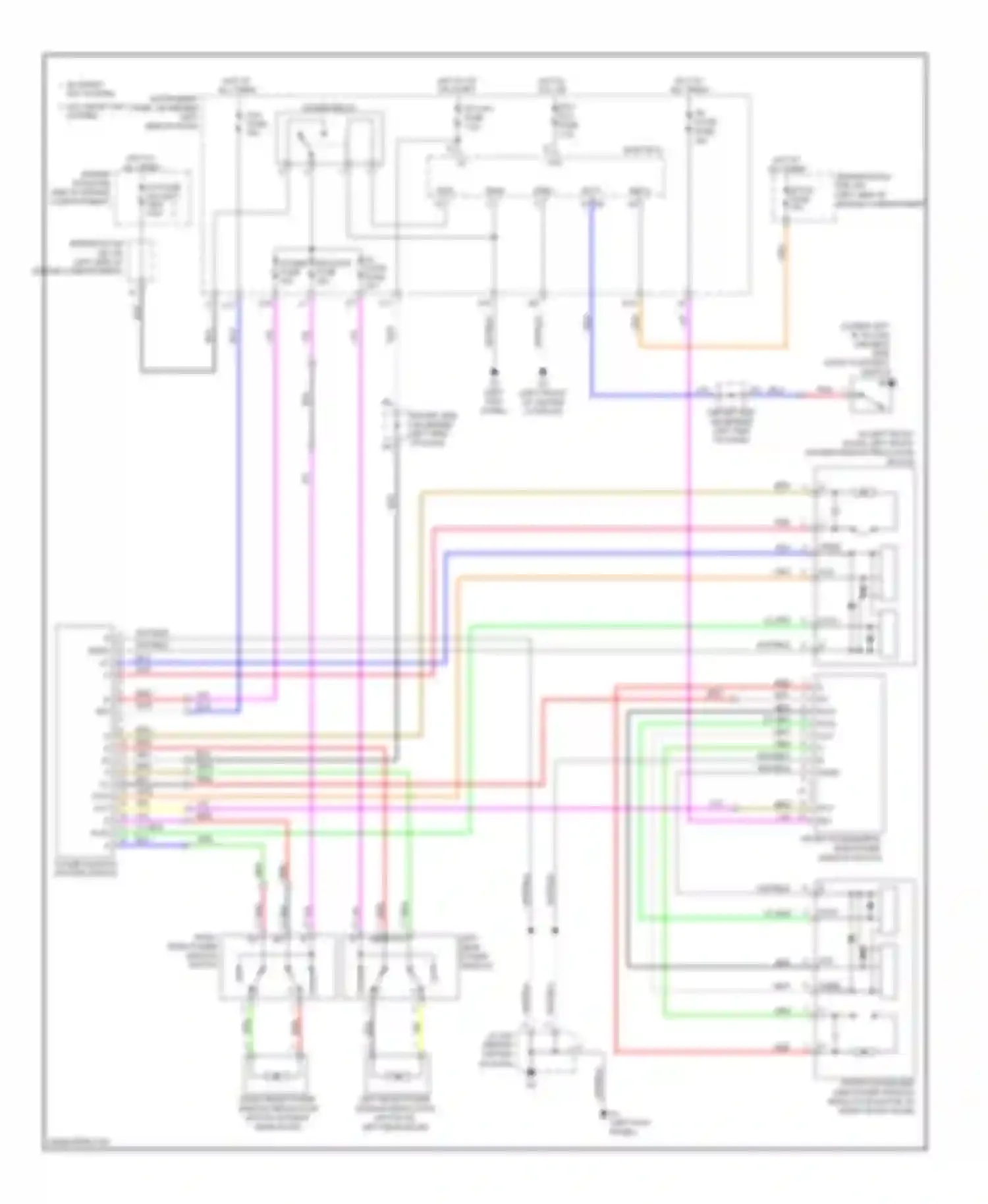 Avalon Toyota XX30 (2005-2007): Power windows circuit