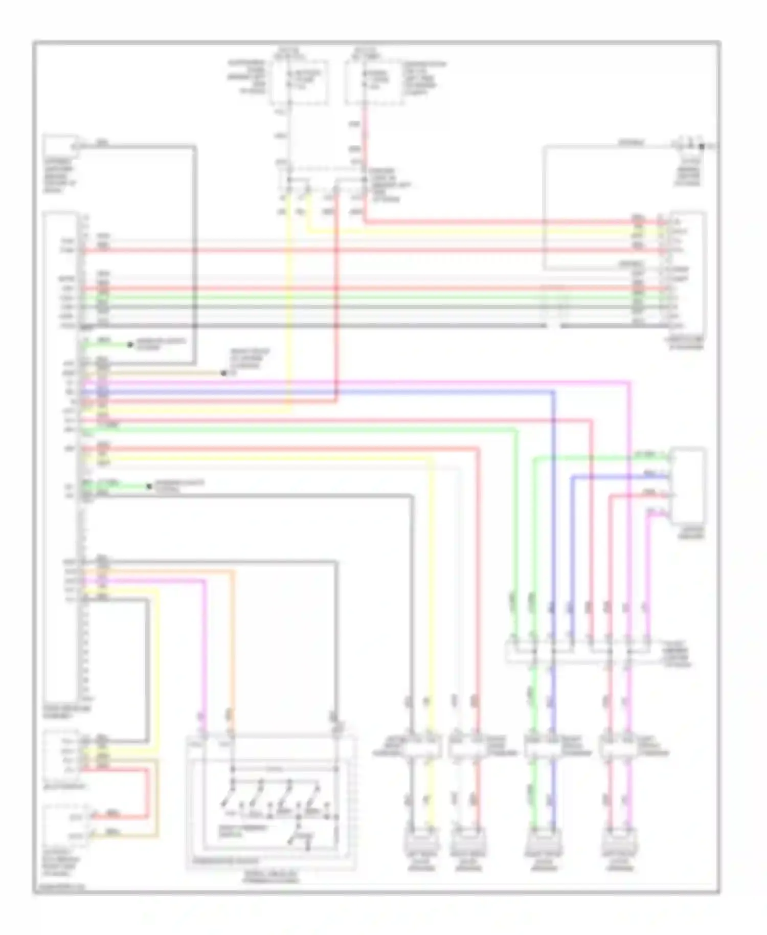 Avalon Toyota XX30 (2005-2007): 9-speaker system circuit