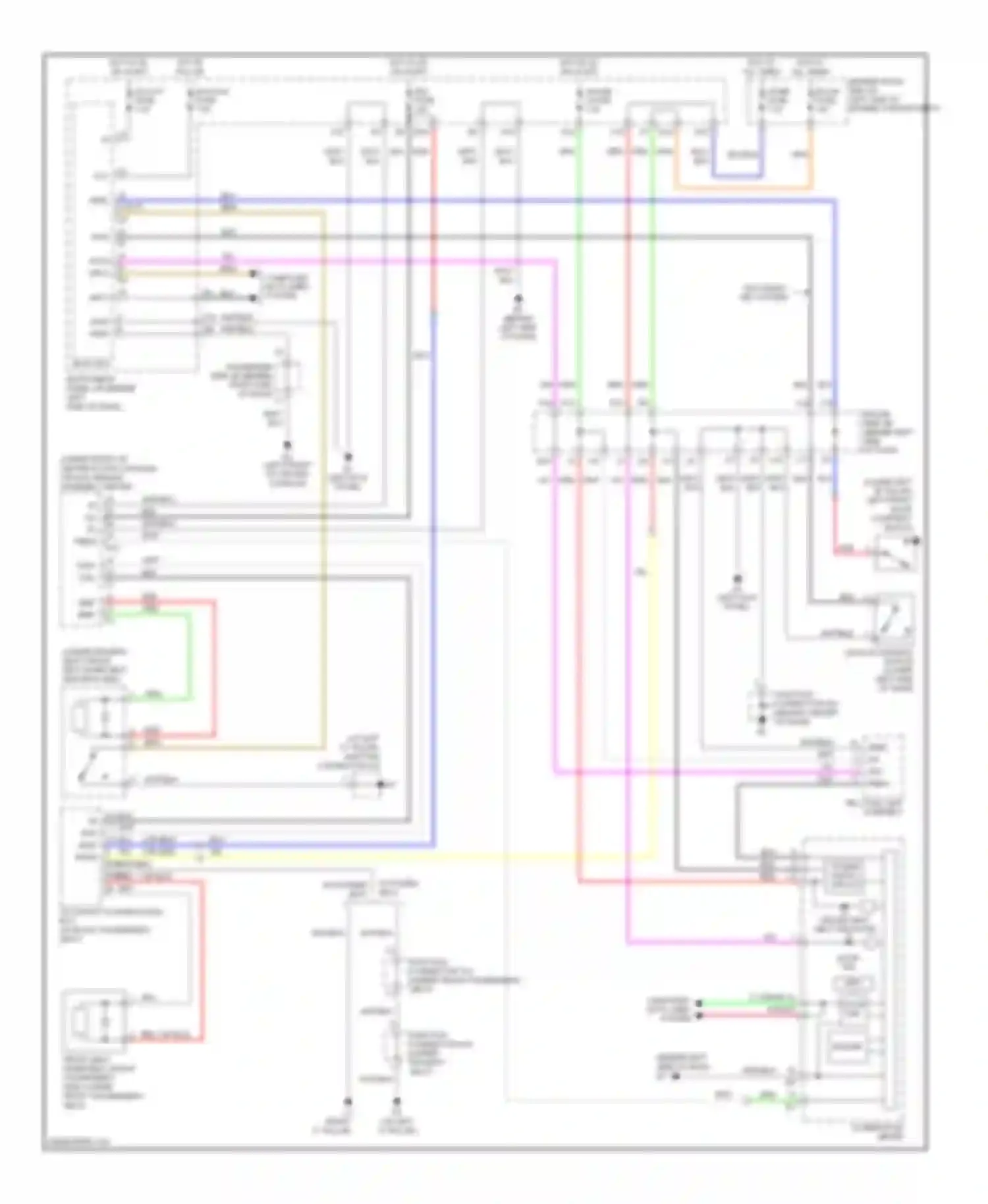 Avalon Toyota XX30 (2005-2007): Warning systems circuit