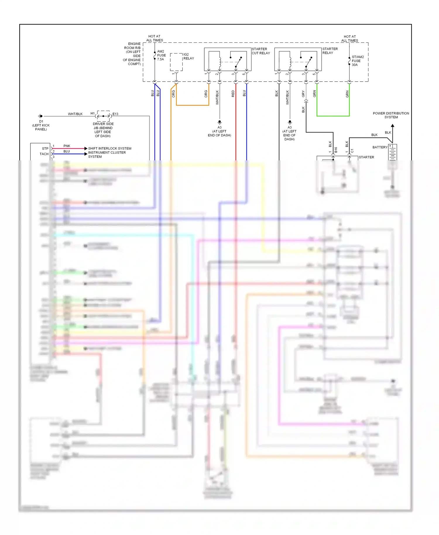 Toyota Avalon XX30 (2005-2007) code wiring diagram  (1 of 1)