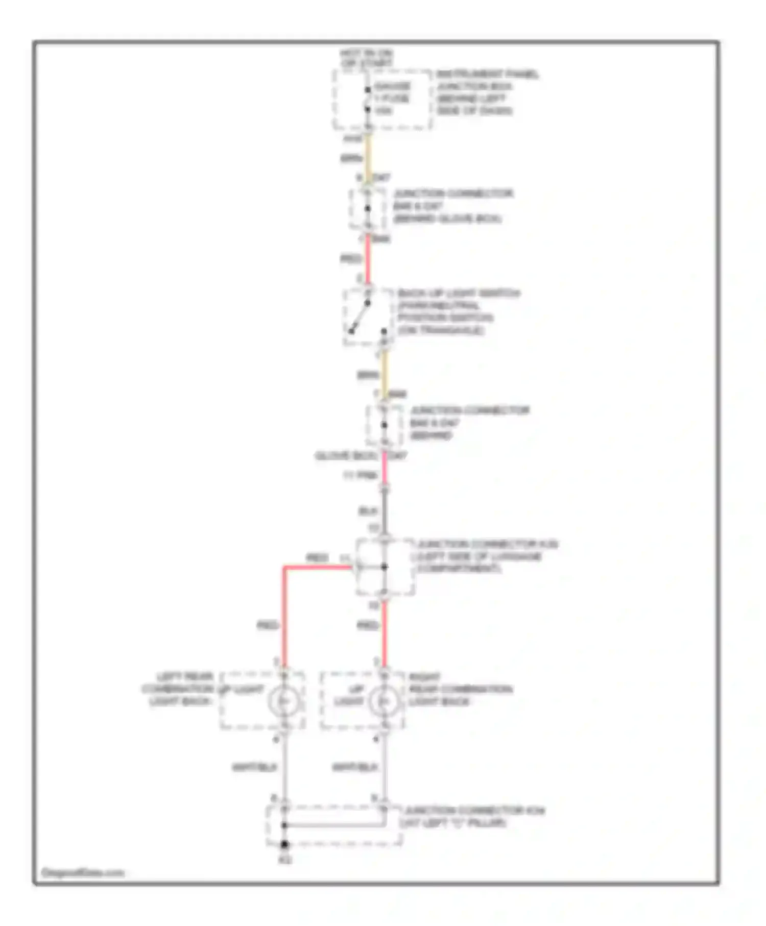 Wiring diagram hot in on or start for Toyota Avalon XX30 (2005-2007) (11 of 43)