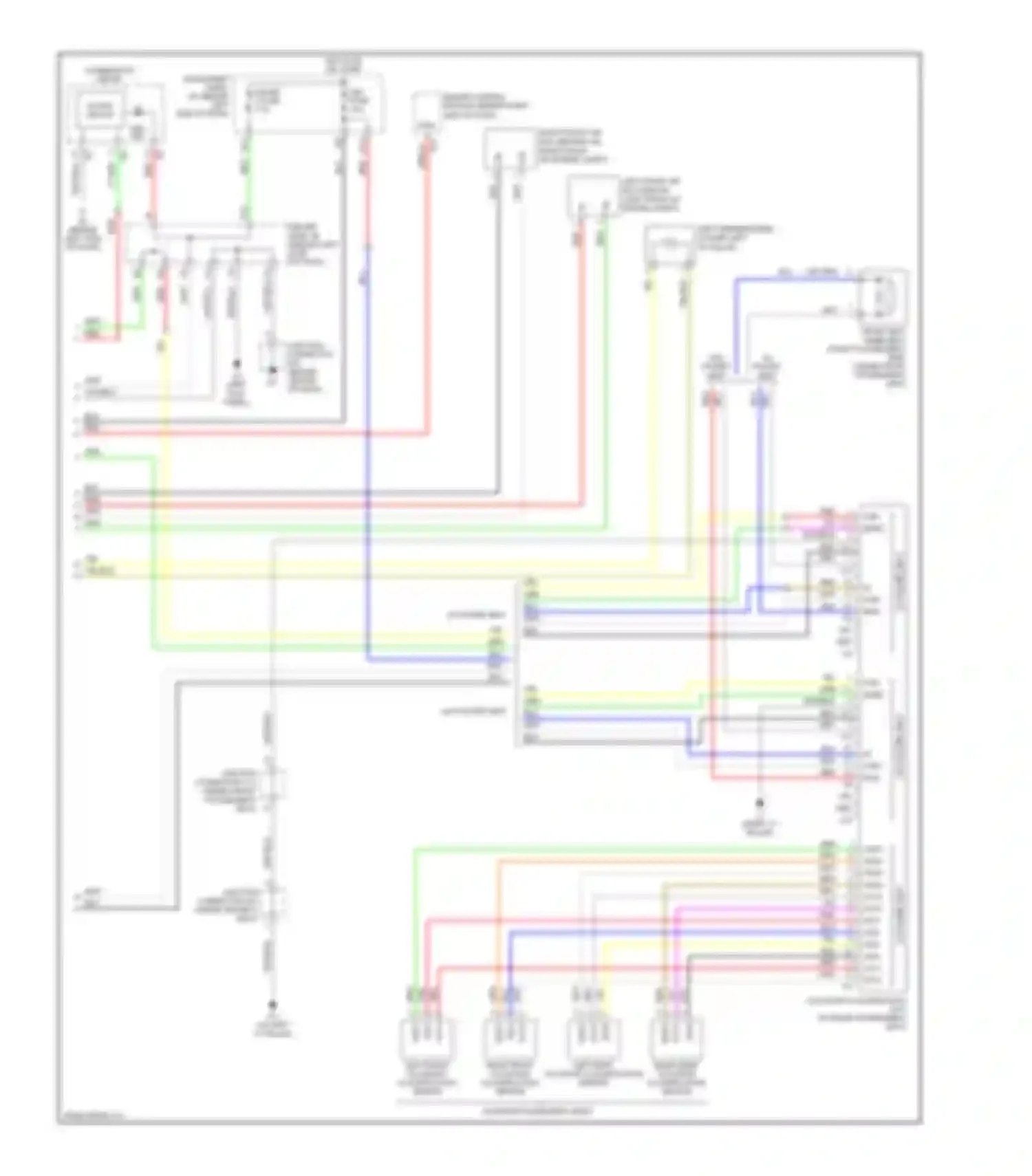 Wiring diagram left rear occupant classification sensor for Toyota Avalon XX30 (2005-2007) (1 of 1)