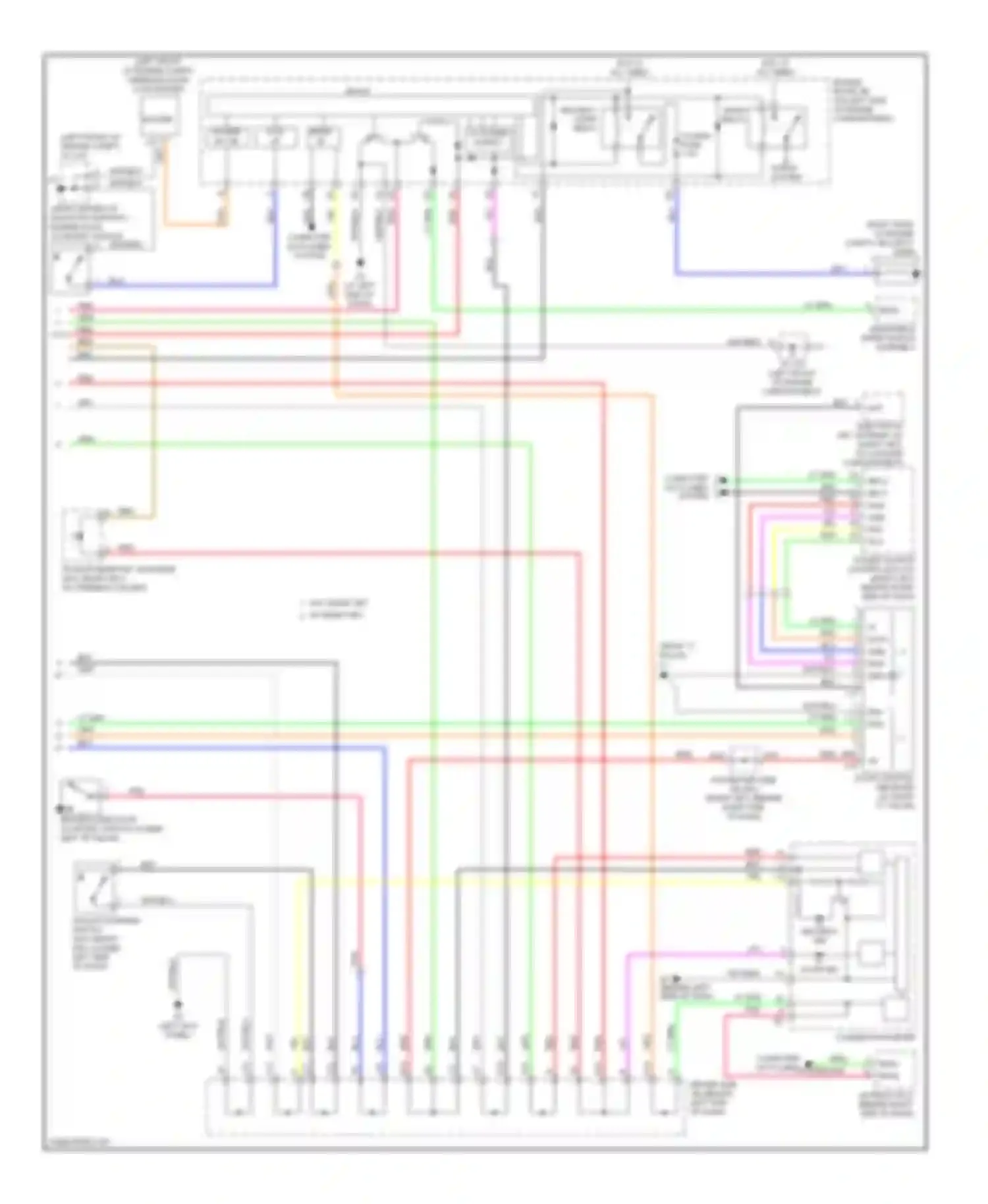 Wiring diagram w/o smart key w/ smart key for Toyota Avalon XX30 (2005-2007) (1 of 2)
