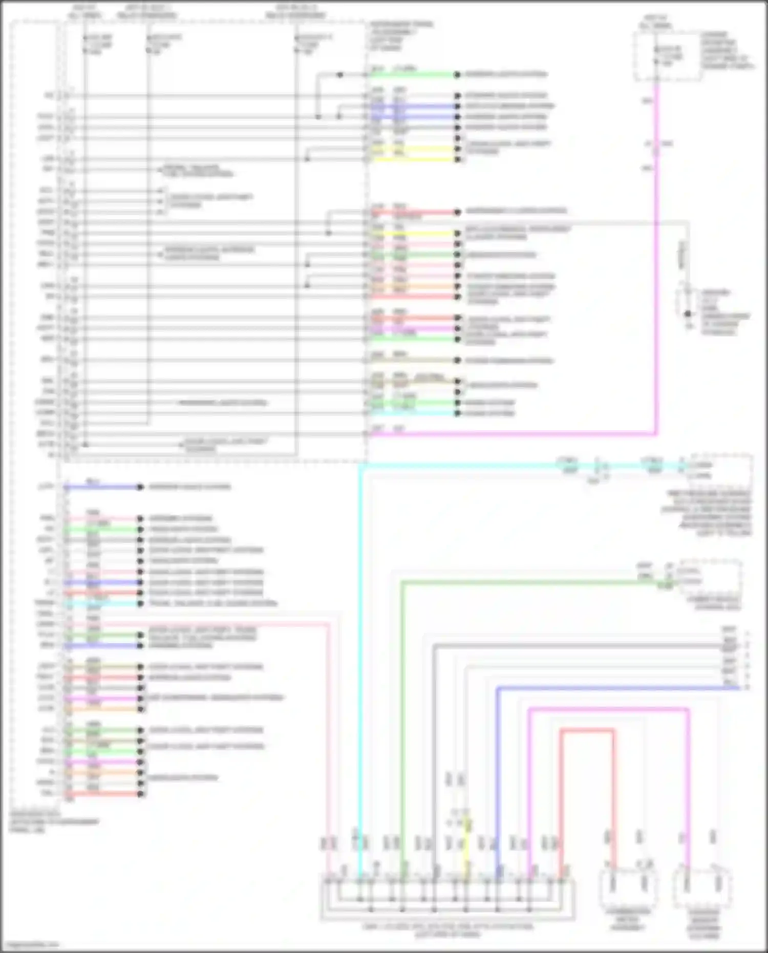 Avalon Toyota XX40 facelift (2015-2018): Body ecu circuit, hybrid (1 of 2)