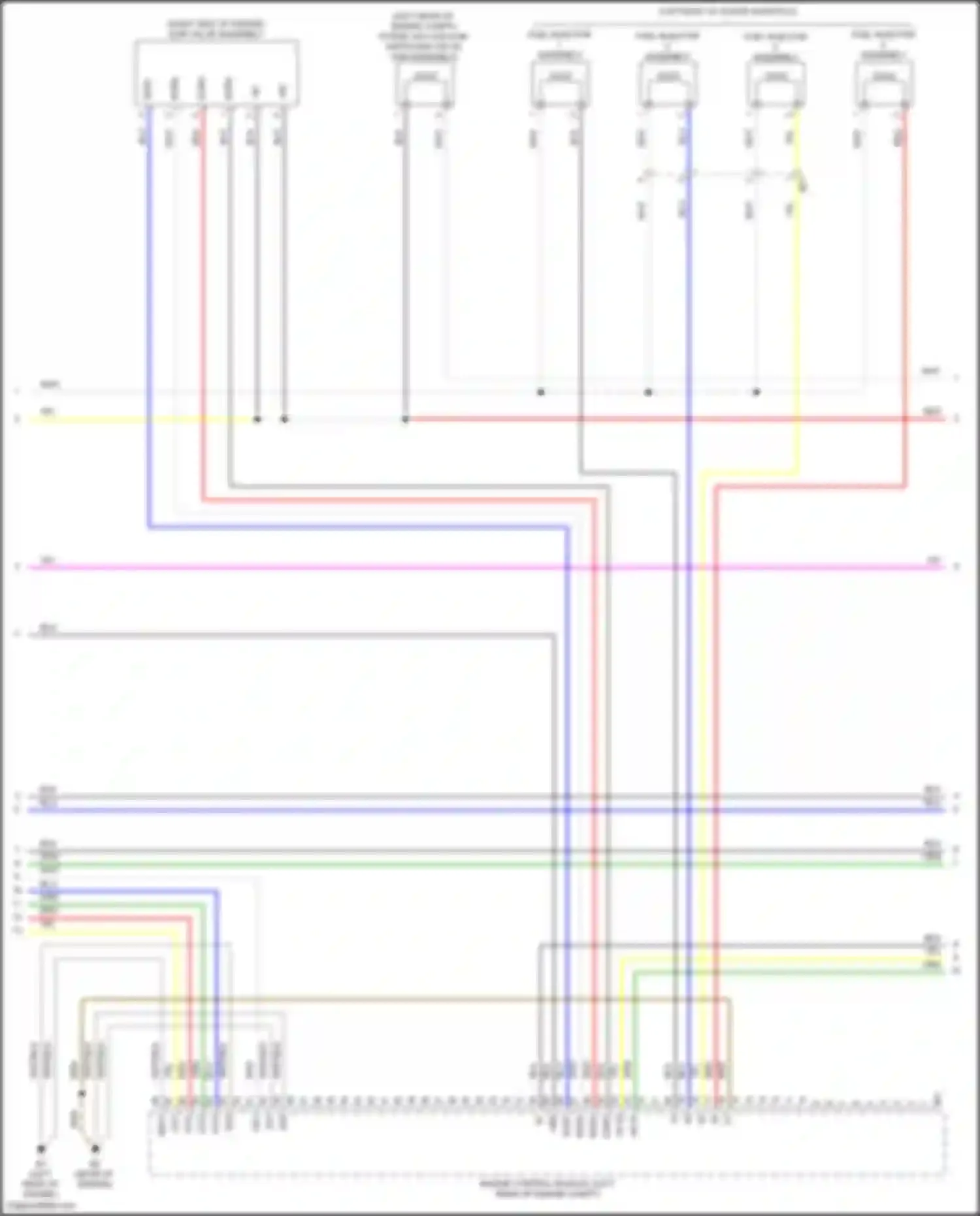 Avalon Toyota XX40 facelift (2015-2018): Wiring diagram engine performance 2.5l hybrid, engine controls circuit (3 of 4)