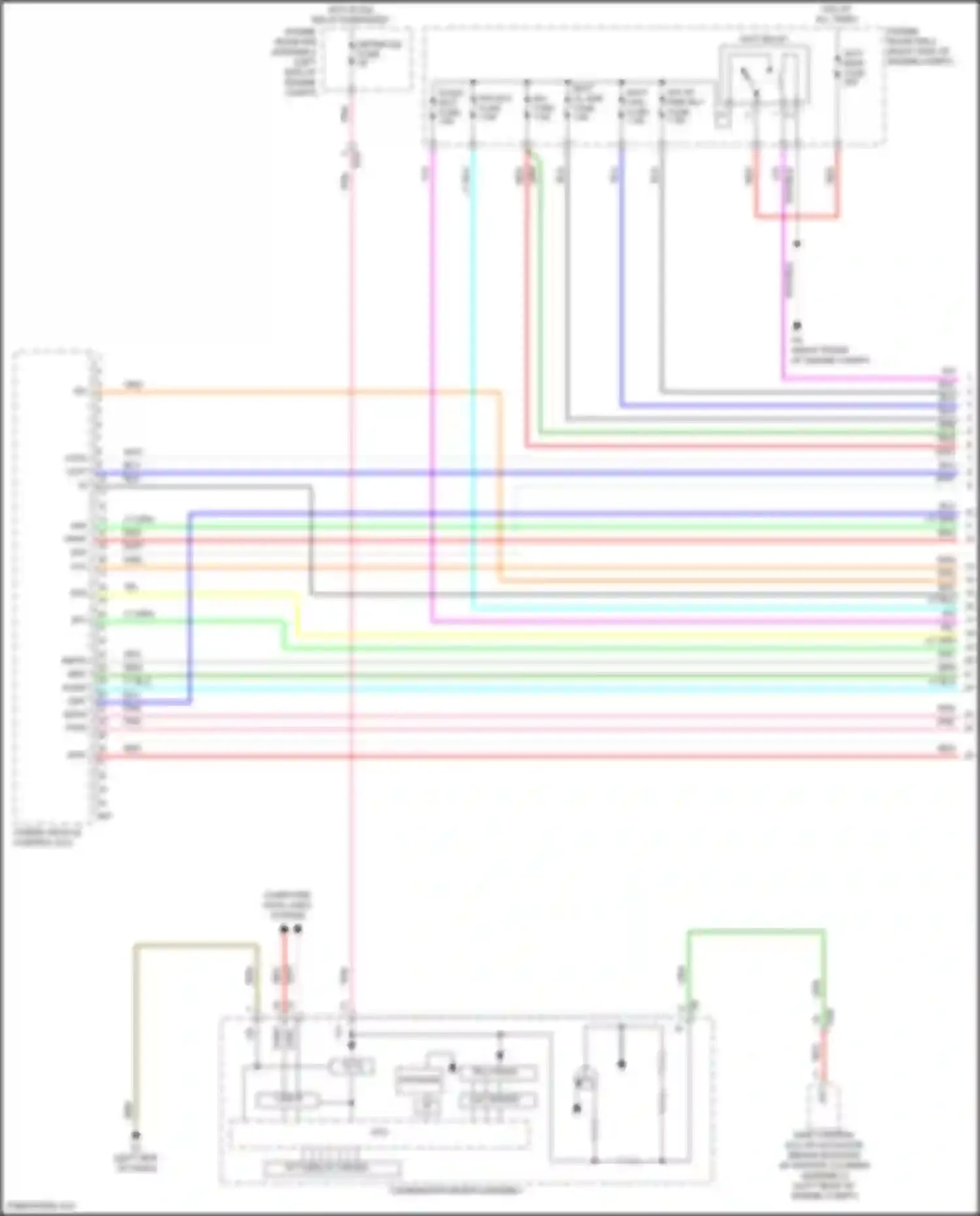 Avalon Toyota XX40 facelift (2015-2018): Wiring diagram engine performance 2.5l hybrid, hybrid system circuit (1 of 7)