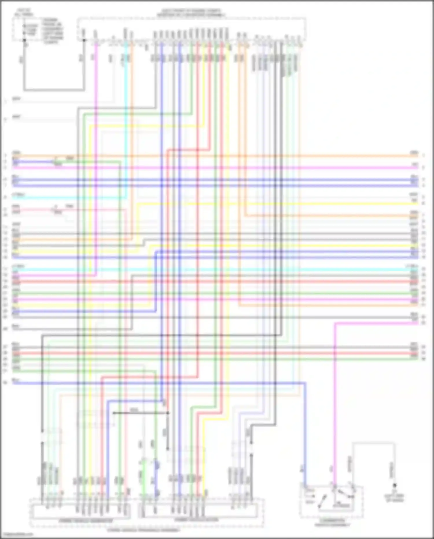 Avalon Toyota XX40 facelift (2015-2018): Wiring diagram engine performance 2.5l hybrid, hybrid system circuit (4 of 7)