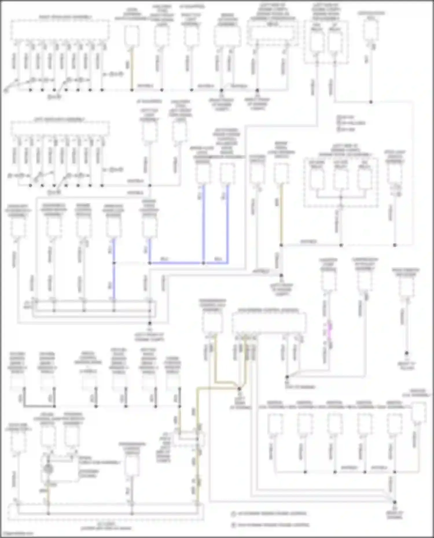 Avalon Toyota XX40 facelift (2015-2018): Ground distribution circuit, except hybrid (1 of 4)