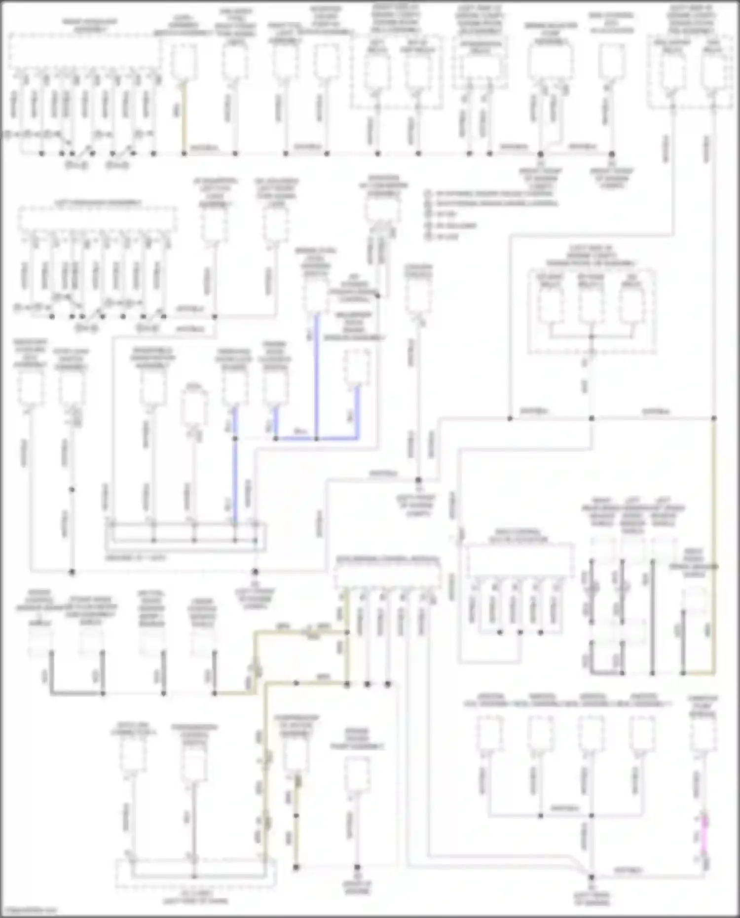 Avalon Toyota XX40 facelift (2015-2018): Ground distribution circuit, hybrid (1 of 4)