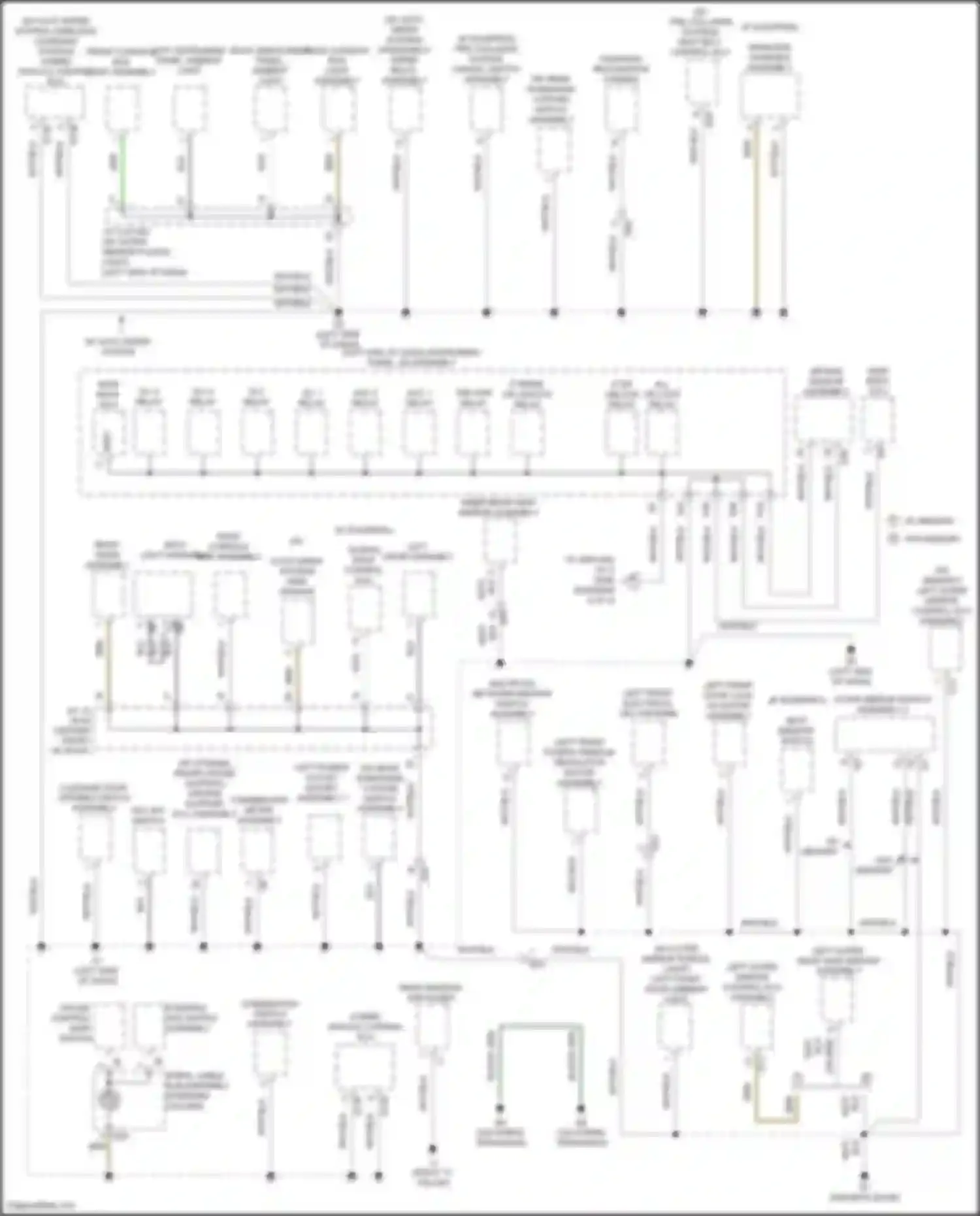 Avalon Toyota XX40 facelift (2015-2018): Ground distribution circuit, hybrid (2 of 4)