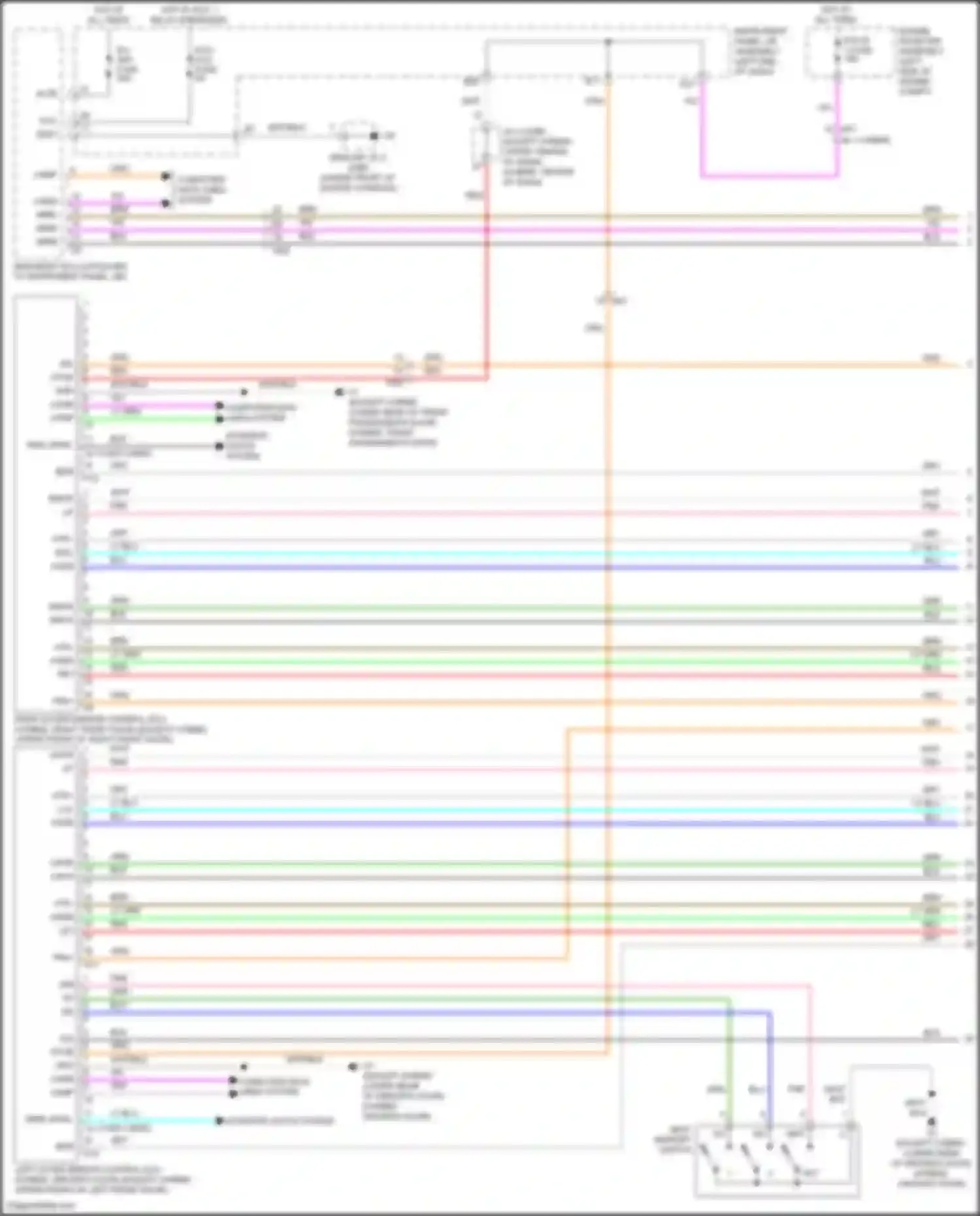 Avalon Toyota XX40 facelift (2015-2018): Memory mirrors circuit (1 of 2)