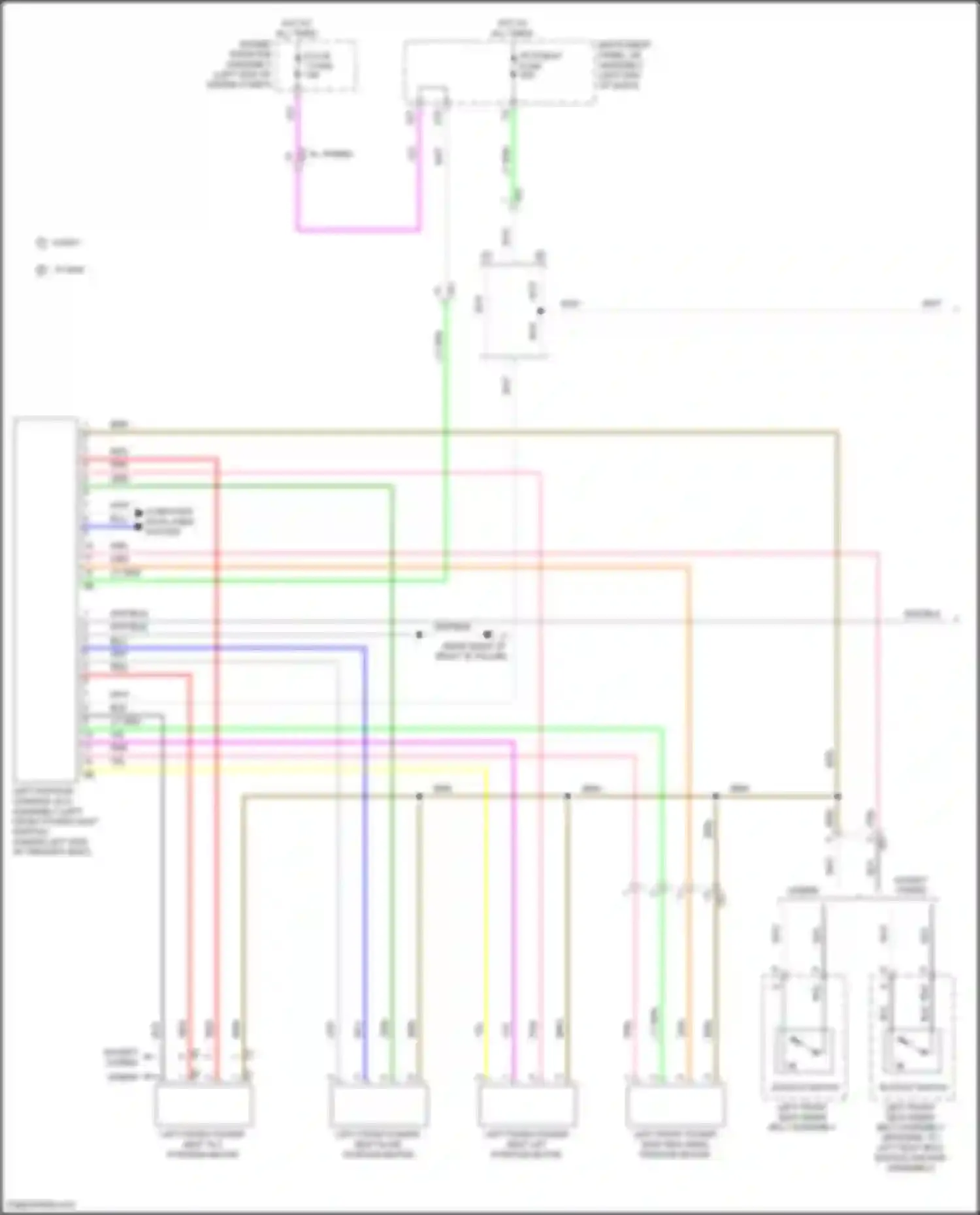 Avalon Toyota XX40 facelift (2015-2018): Memory seat circuit (1 of 2)