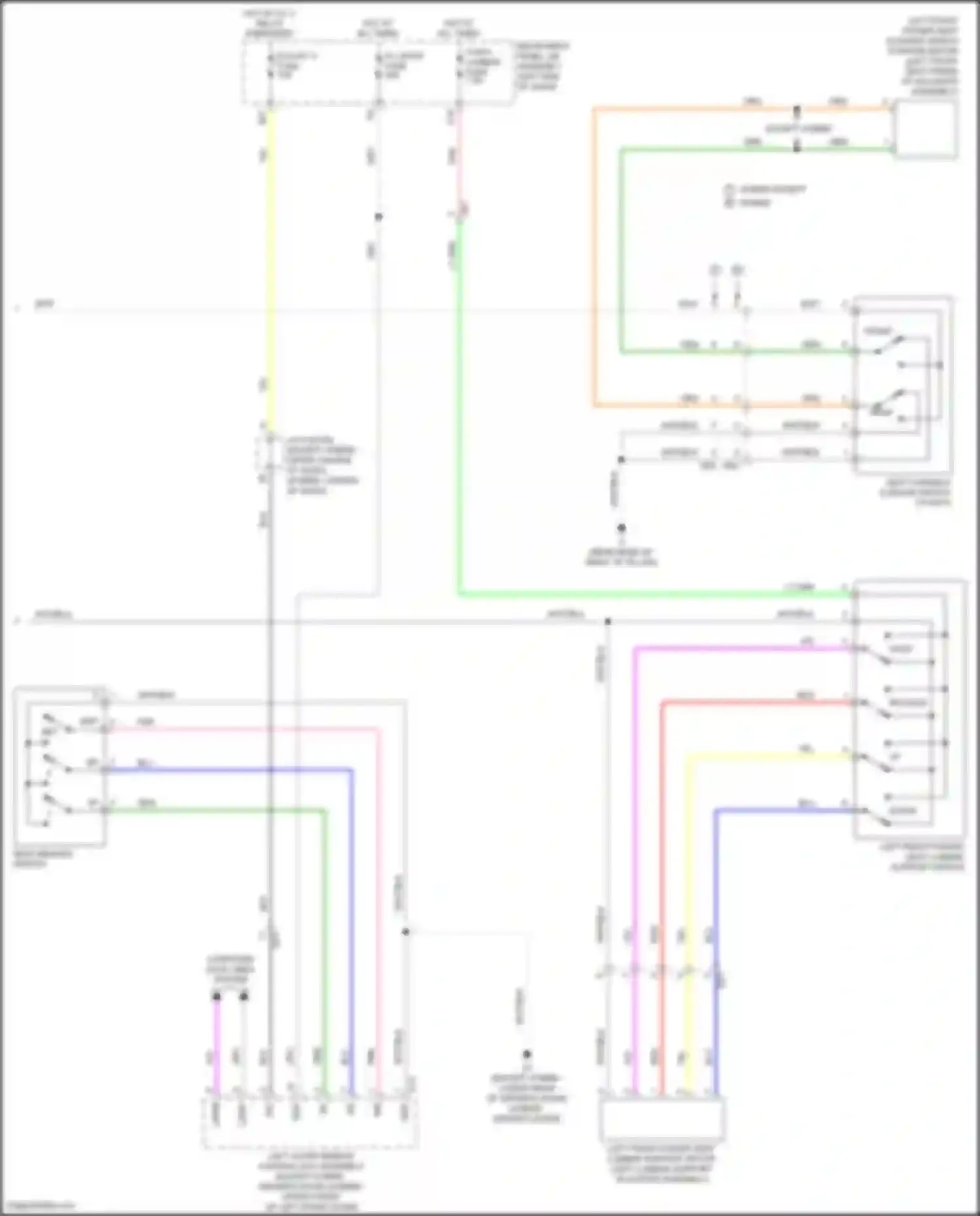 Avalon Toyota XX40 facelift (2015-2018): Memory seat circuit (2 of 2)