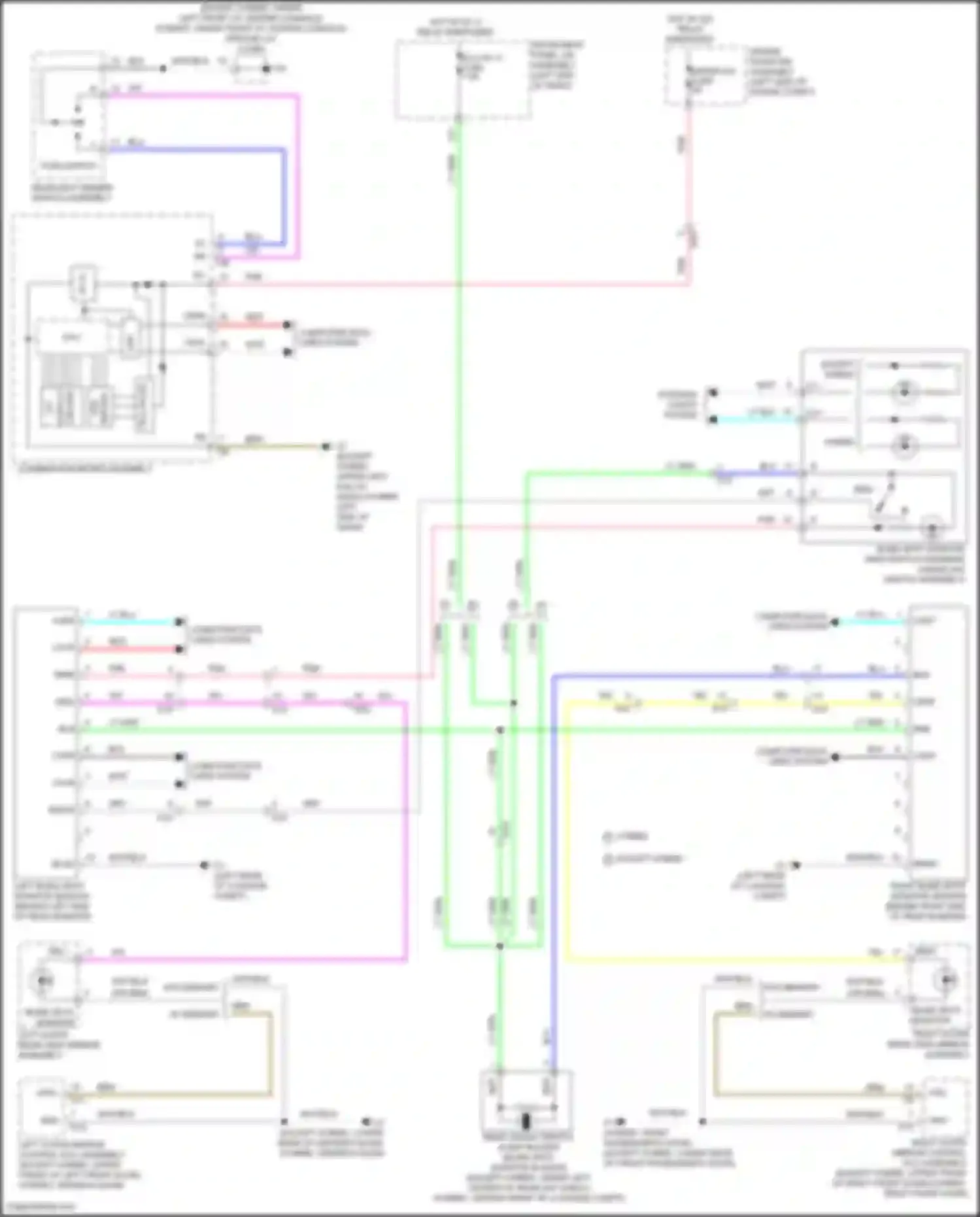 Avalon Toyota XX40 facelift (2015-2018): Blind spot monitoring circuit