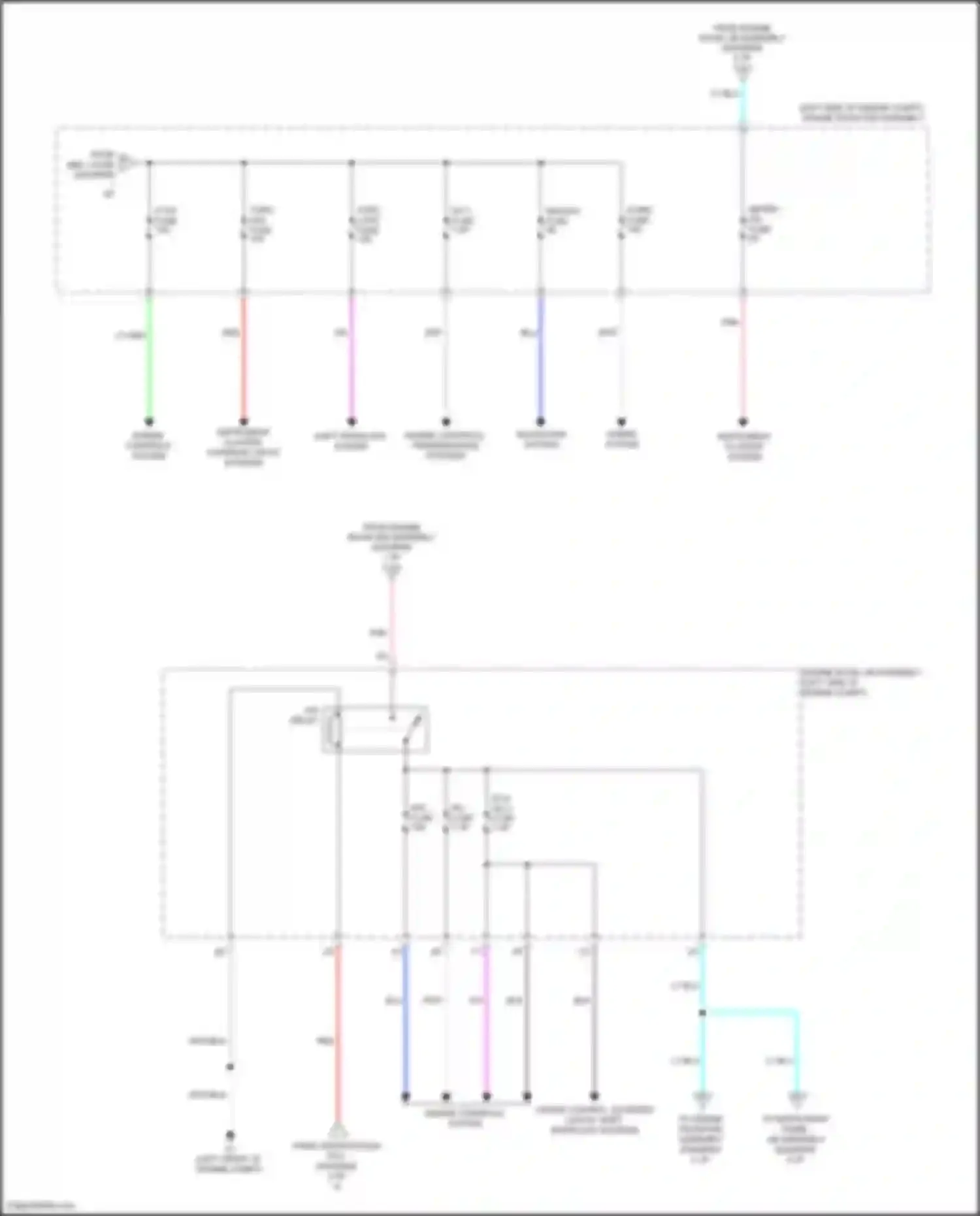 Avalon Toyota XX40 facelift (2015-2018): Power distribution circuit, except hybrid (2 of 5)