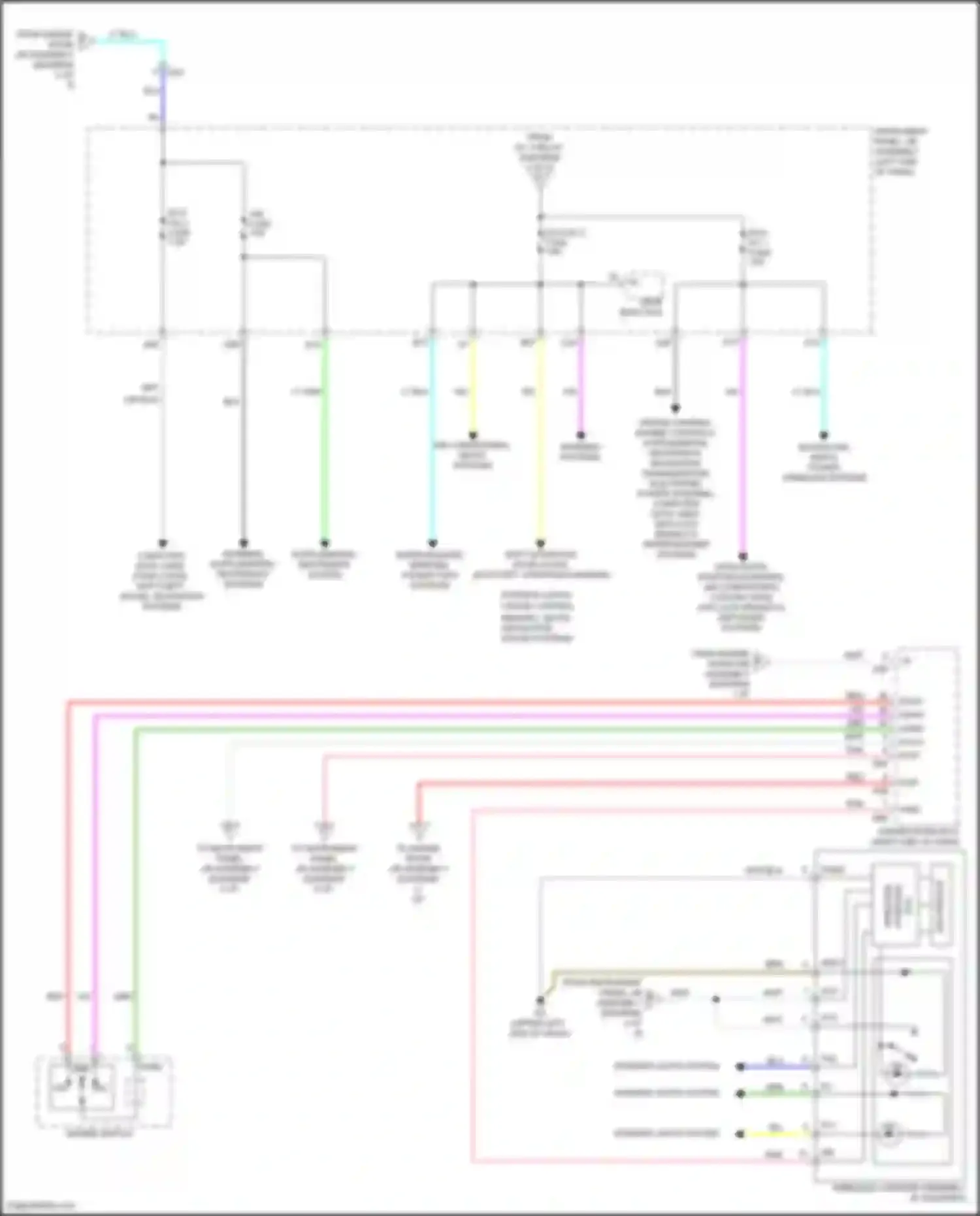 Avalon Toyota XX40 facelift (2015-2018): Power distribution circuit, except hybrid (3 of 5)