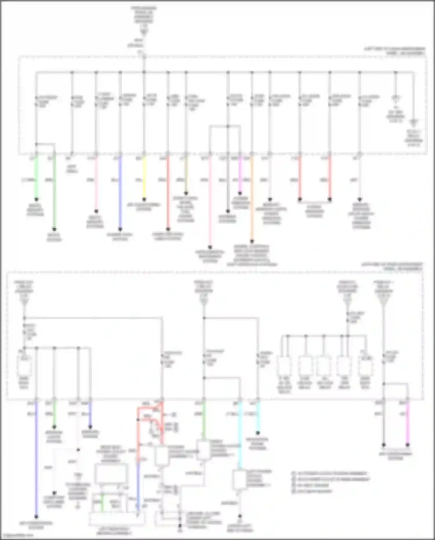 Avalon Toyota XX40 facelift (2015-2018): Power distribution circuit, except hybrid (4 of 5)