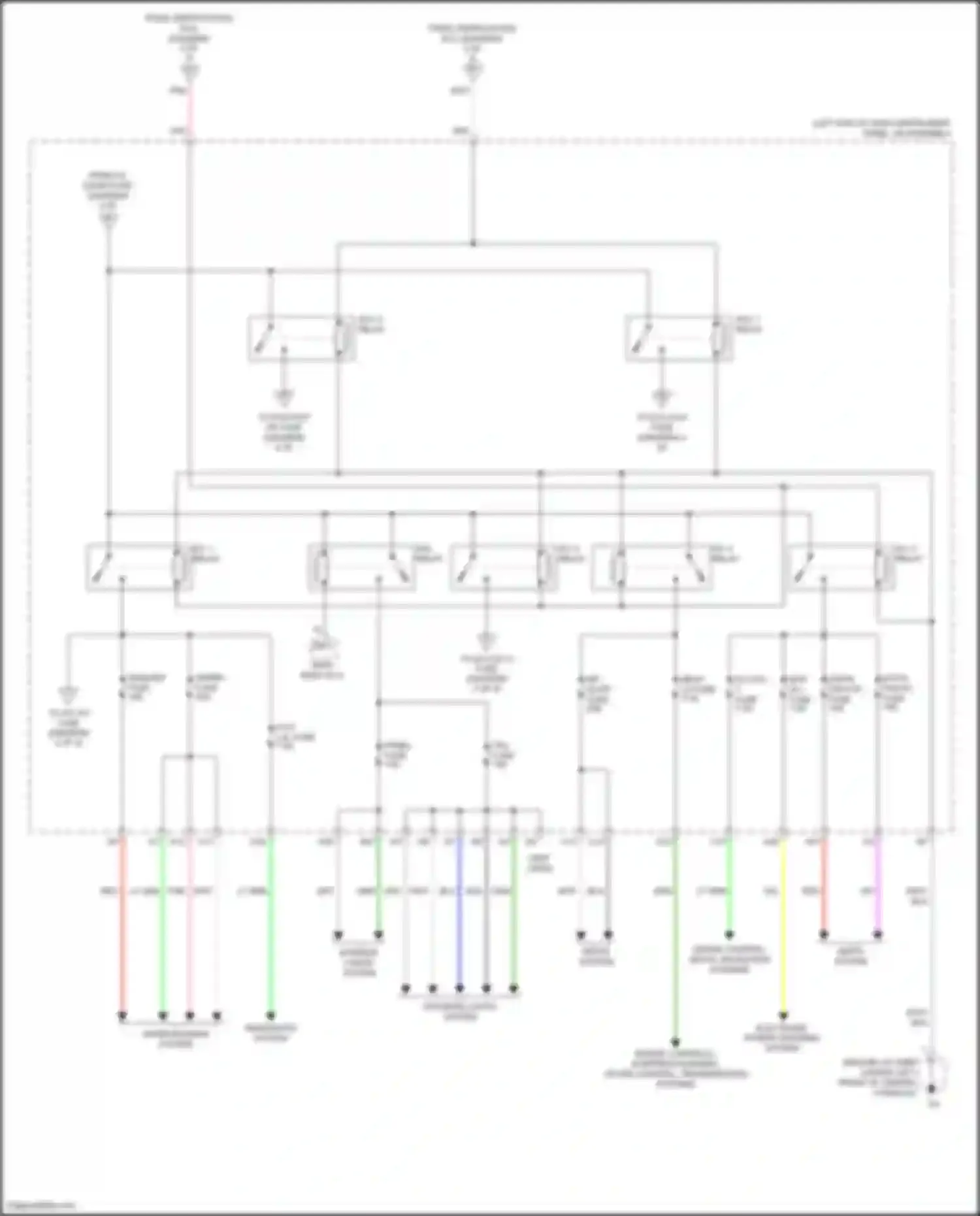 Avalon Toyota XX40 facelift (2015-2018): Power distribution circuit, except hybrid (5 of 5)