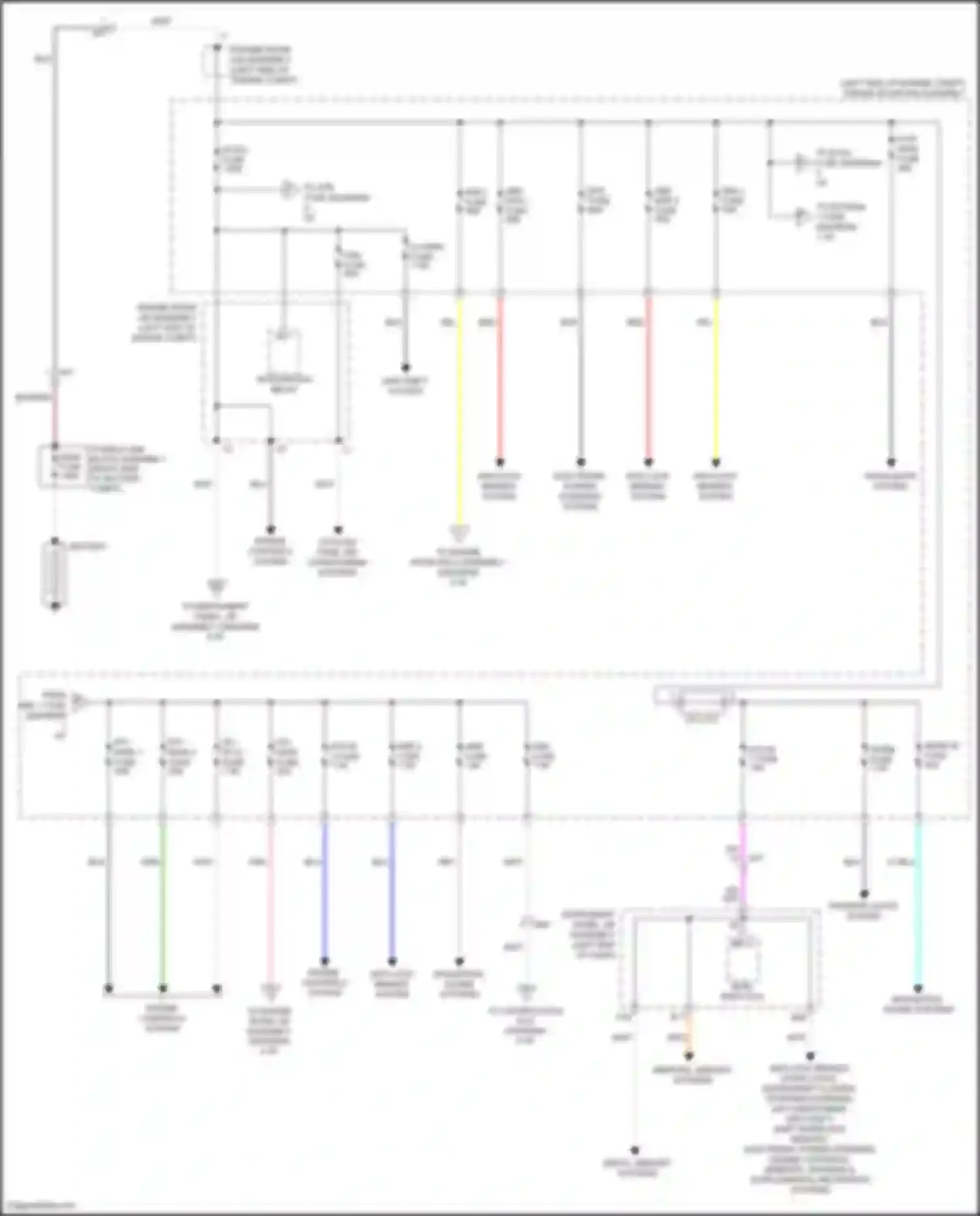 Avalon Toyota XX40 facelift (2015-2018): Power distribution circuit, hybrid (1 of 5)