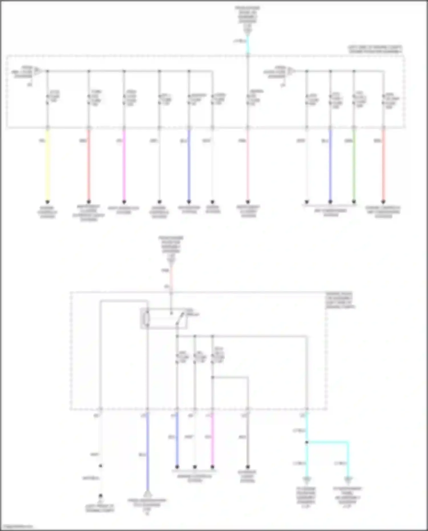Avalon Toyota XX40 facelift (2015-2018): Power distribution circuit, hybrid (2 of 5)