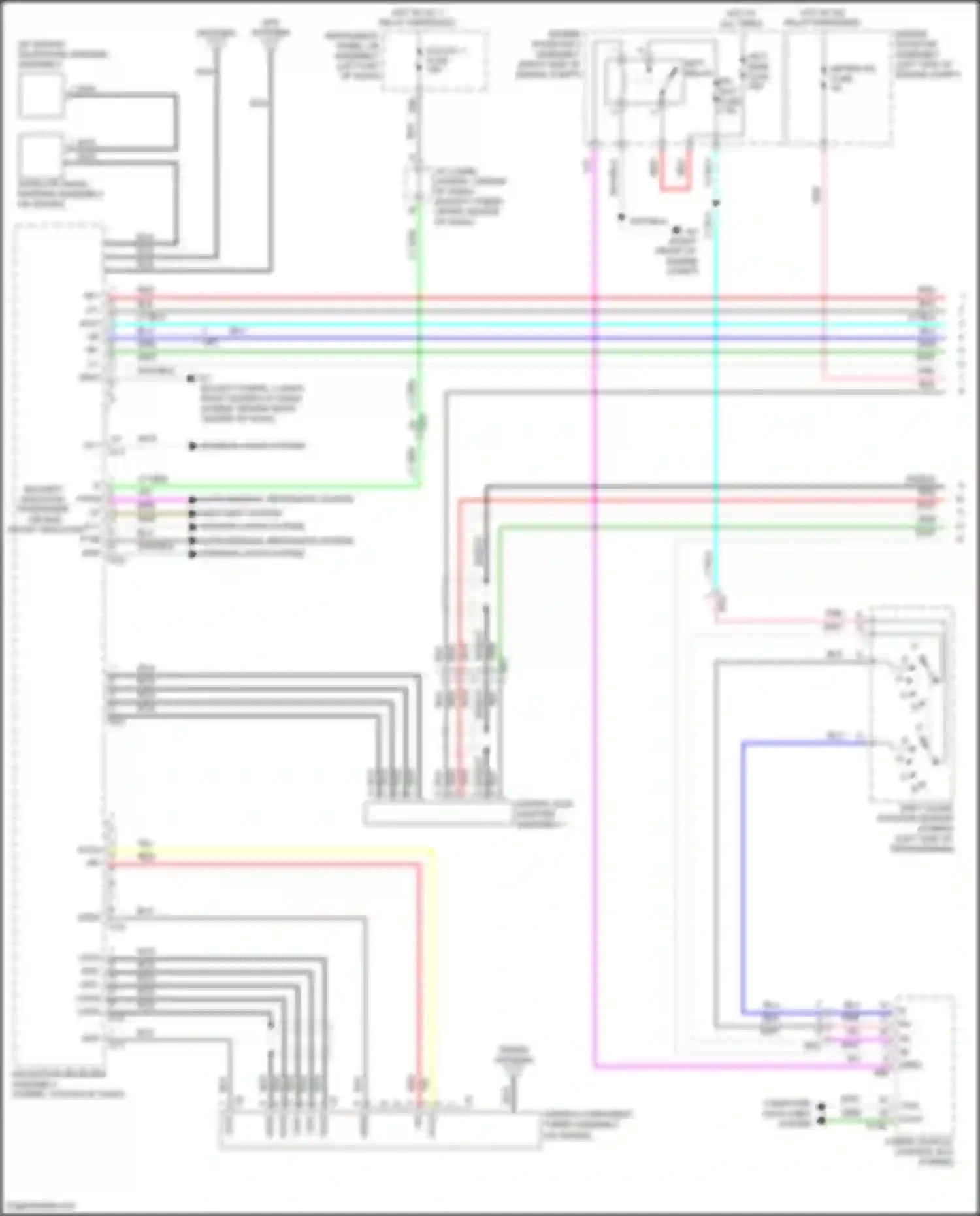 Avalon Toyota XX40 facelift (2015-2018): 11-speaker system circuit (1 of 4)
