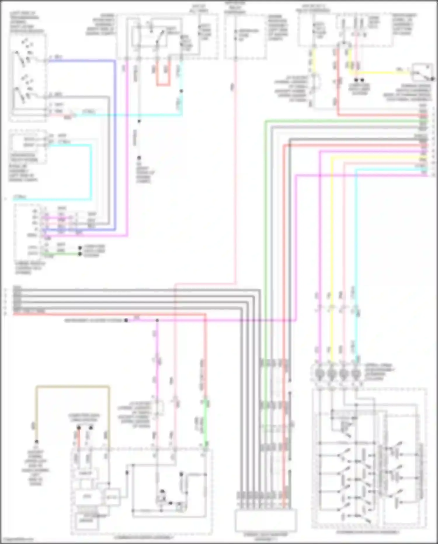 Avalon Toyota XX40 facelift (2015-2018): 8-speaker system circuit (2 of 4)