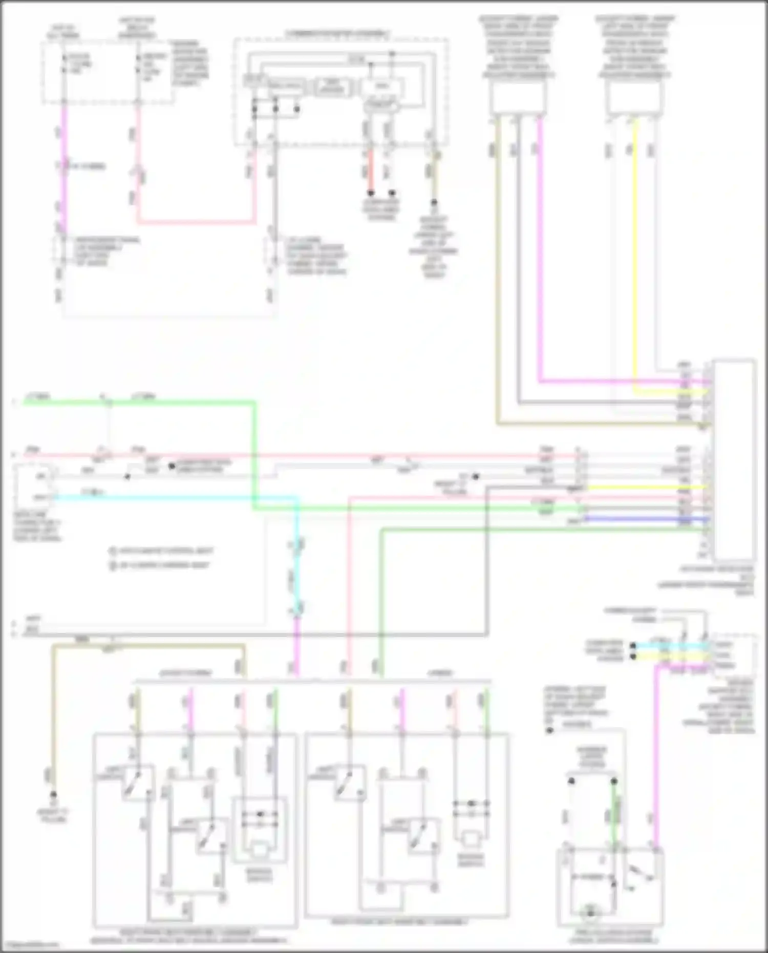Avalon Toyota XX40 facelift (2015-2018): Supplemental restraints circuit (3 of 3)