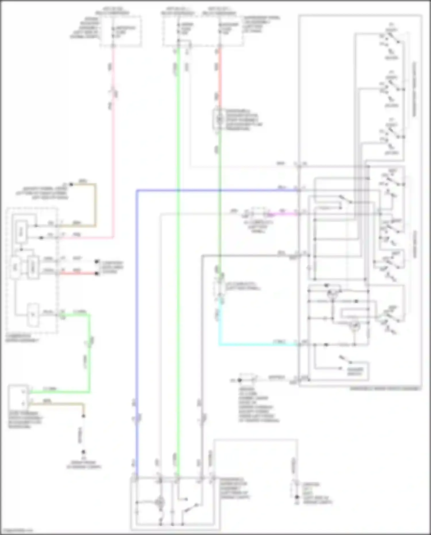 Avalon Toyota XX40 facelift (2015-2018): Wiper/washer circuit, w/o auto wiper system