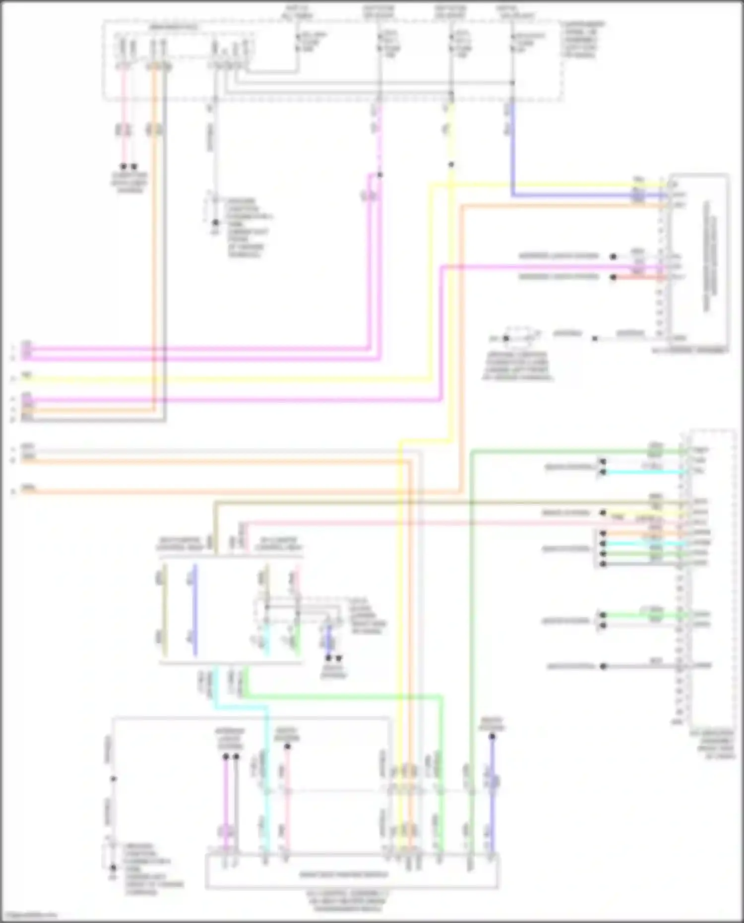Wiring diagram a/c control assembly 2 for Toyota Avalon XX40 facelift (2015-2018) (1 of 5)