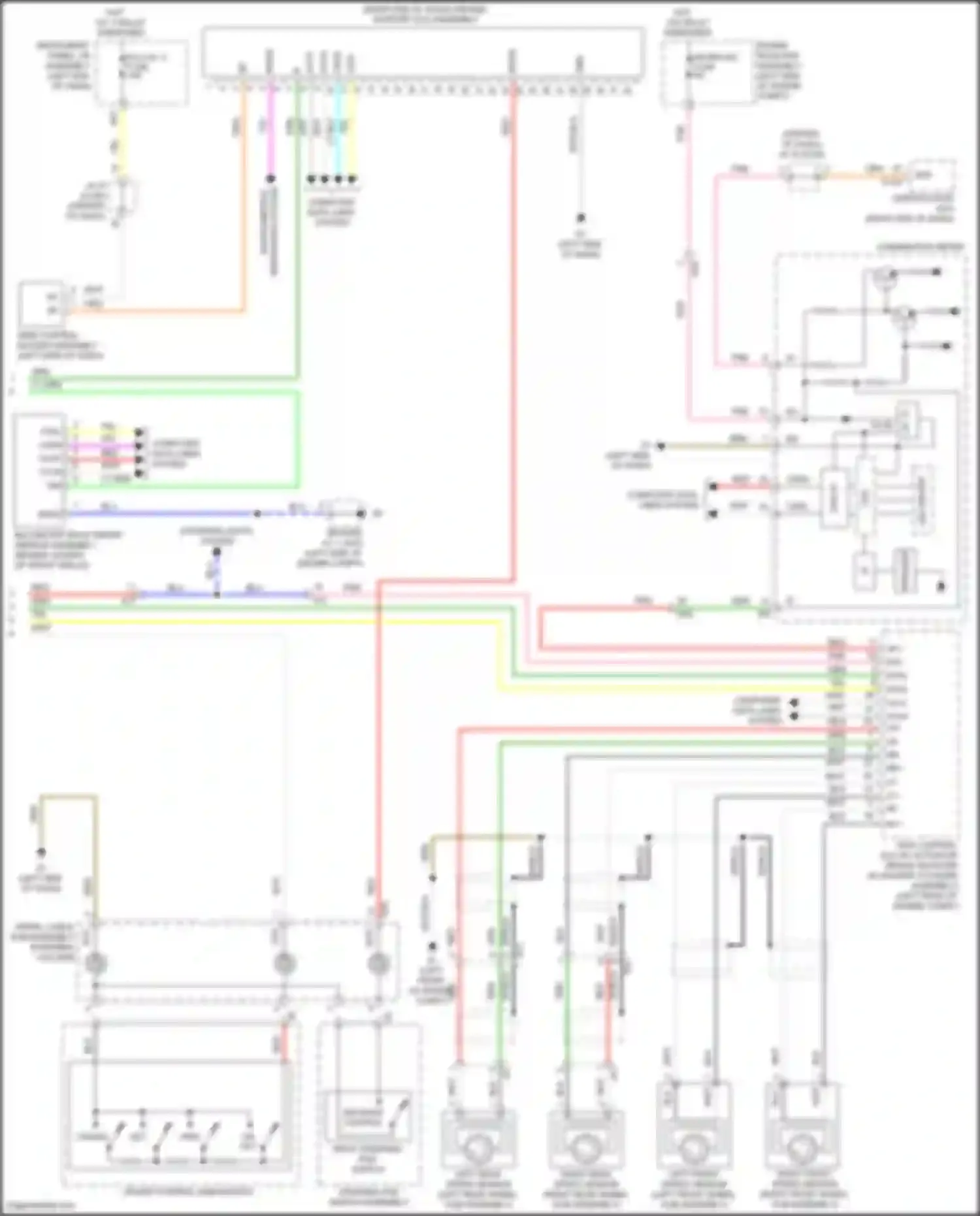 Wiring diagram combination meter for Toyota Avalon XX40 facelift (2015-2018) (1 of 1)