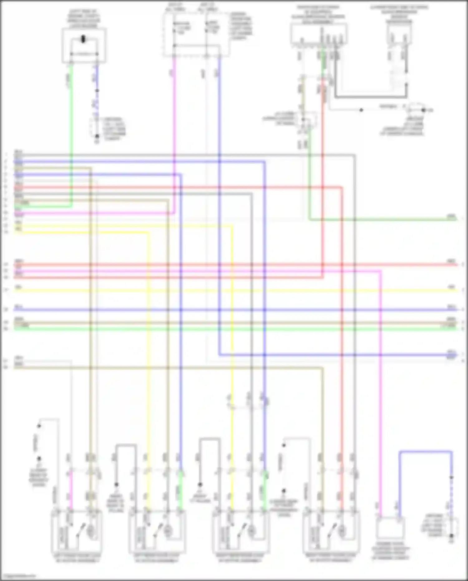Wiring diagram glass breakage sensor microphone for Toyota Avalon XX40 facelift (2015-2018) (2 of 6)