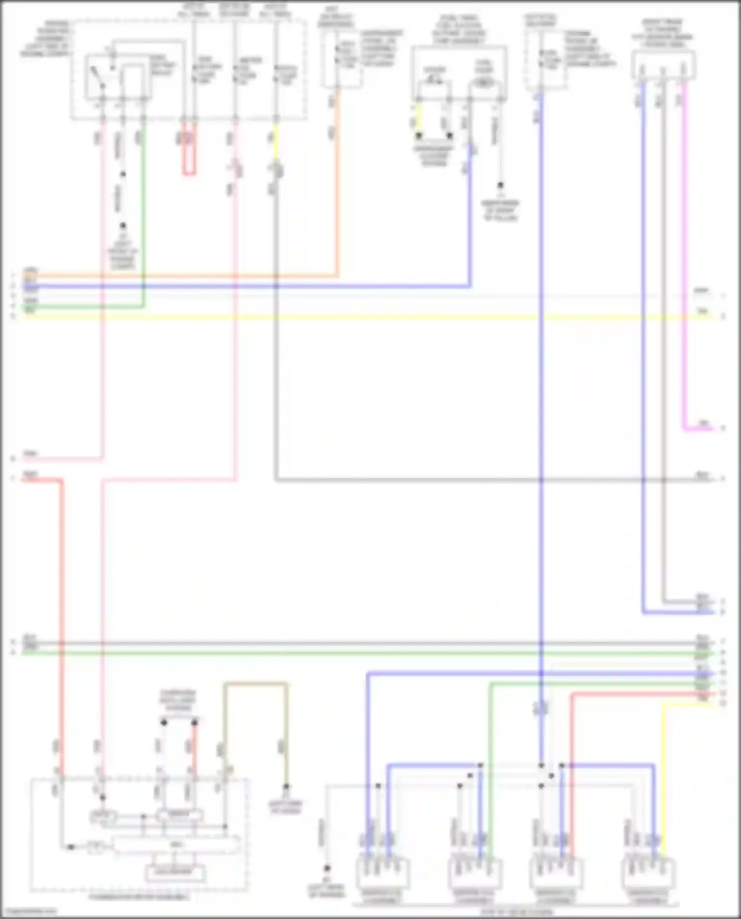 Wiring diagram hot in on or start for Toyota Avalon XX40 facelift (2015-2018) (10 of 23)