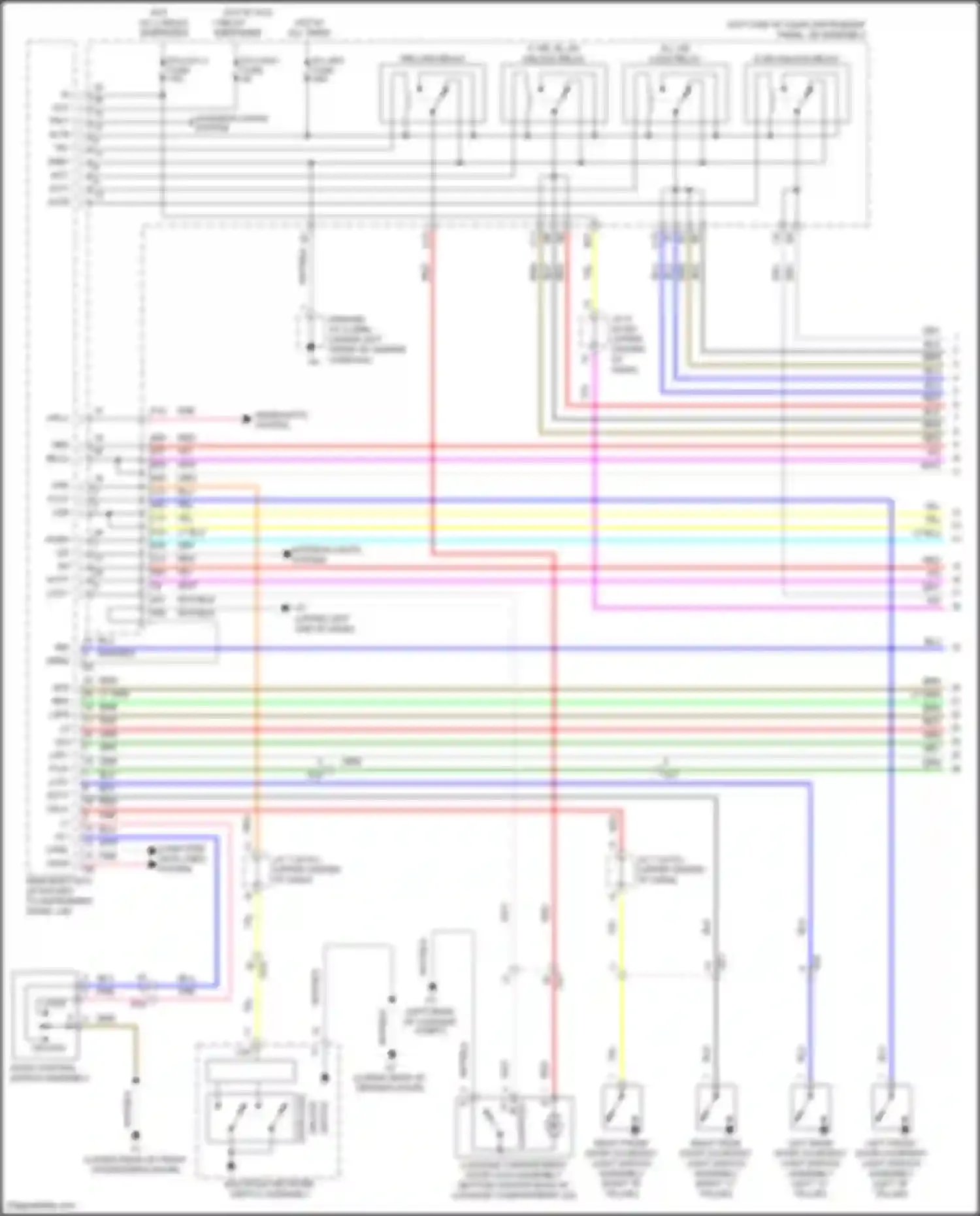 Wiring diagram left front door courtesy light switch assembly for Toyota Avalon XX40 facelift (2015-2018) (11 of 13)