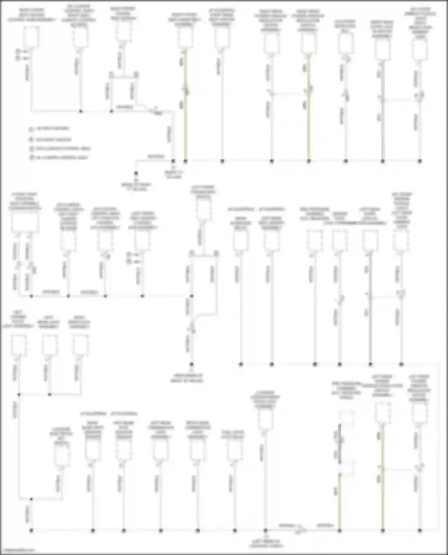 Wiring diagram left front power seat switch for Toyota Avalon XX40 facelift (2015-2018) (2 of 3)